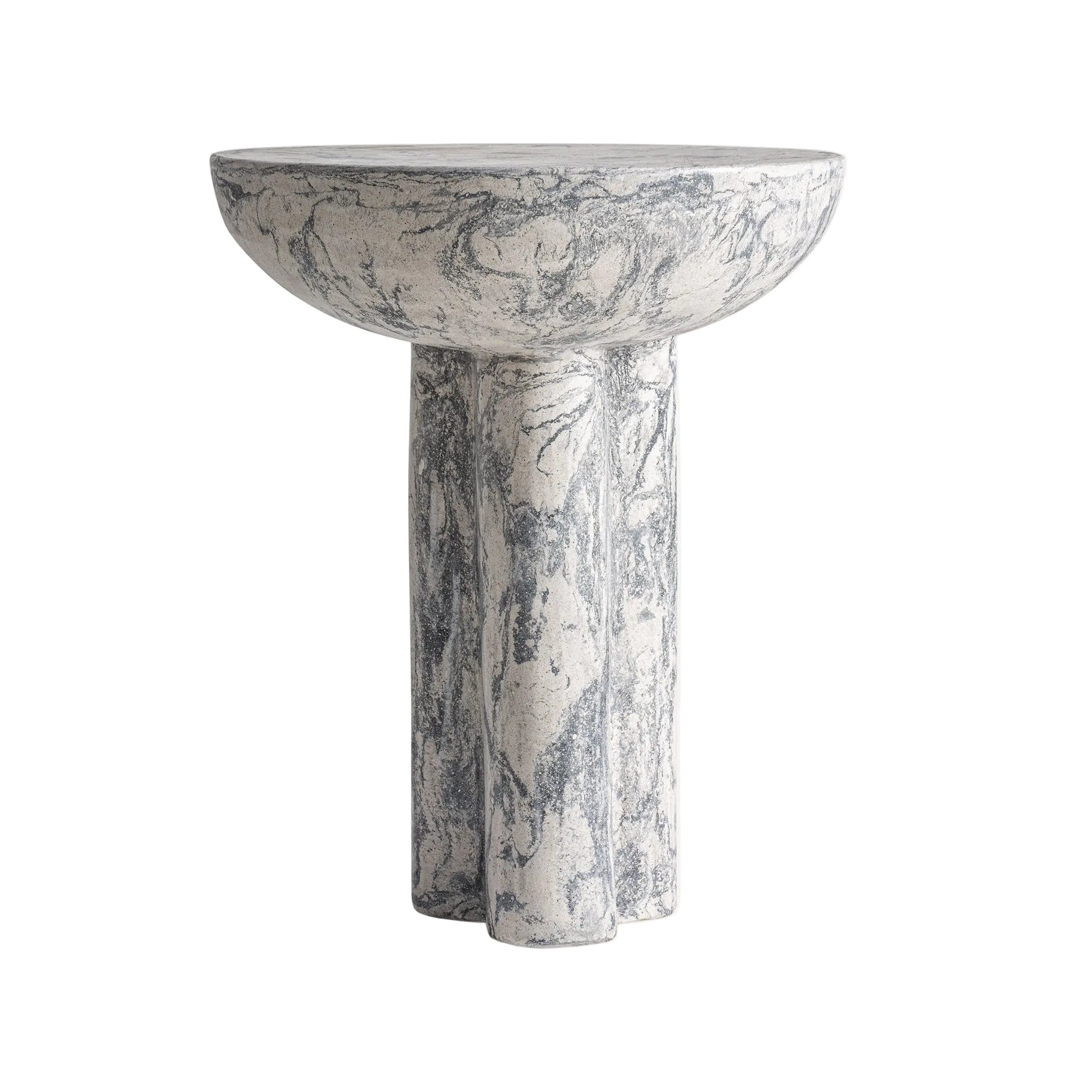 HOLTUM Side Table in Gray Terrazzo