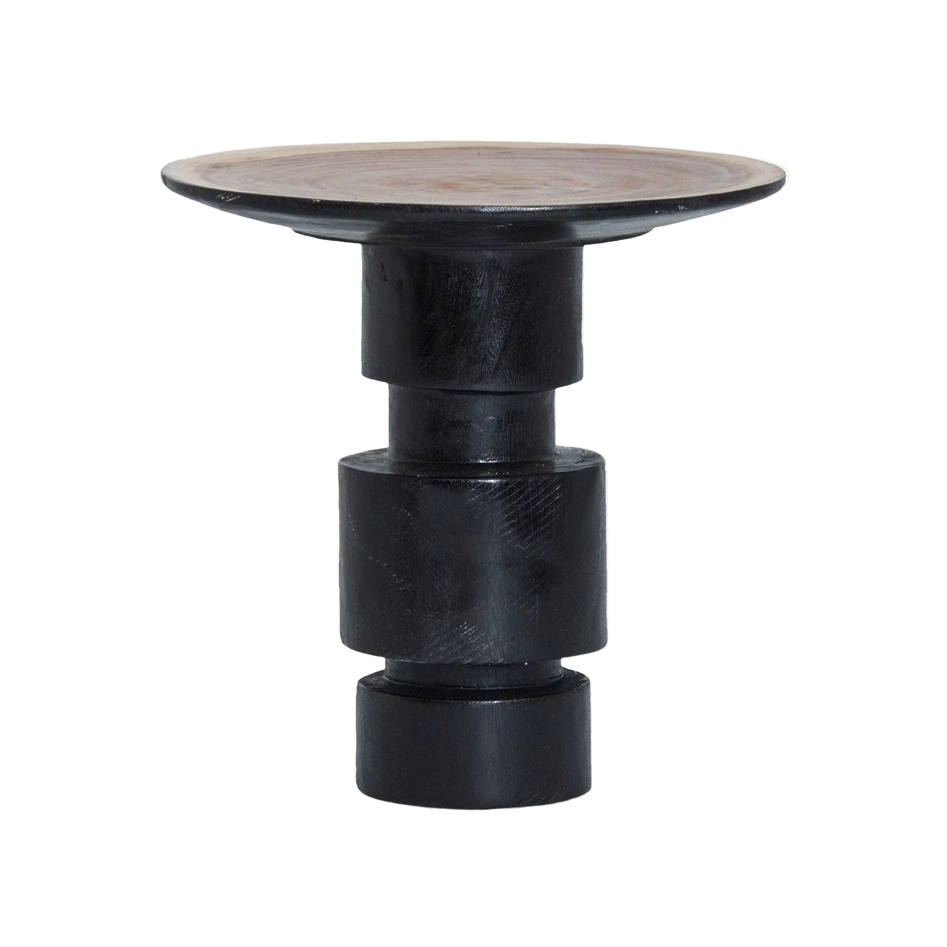 Stolik boczny SAURIS czarne drewno tropikalne