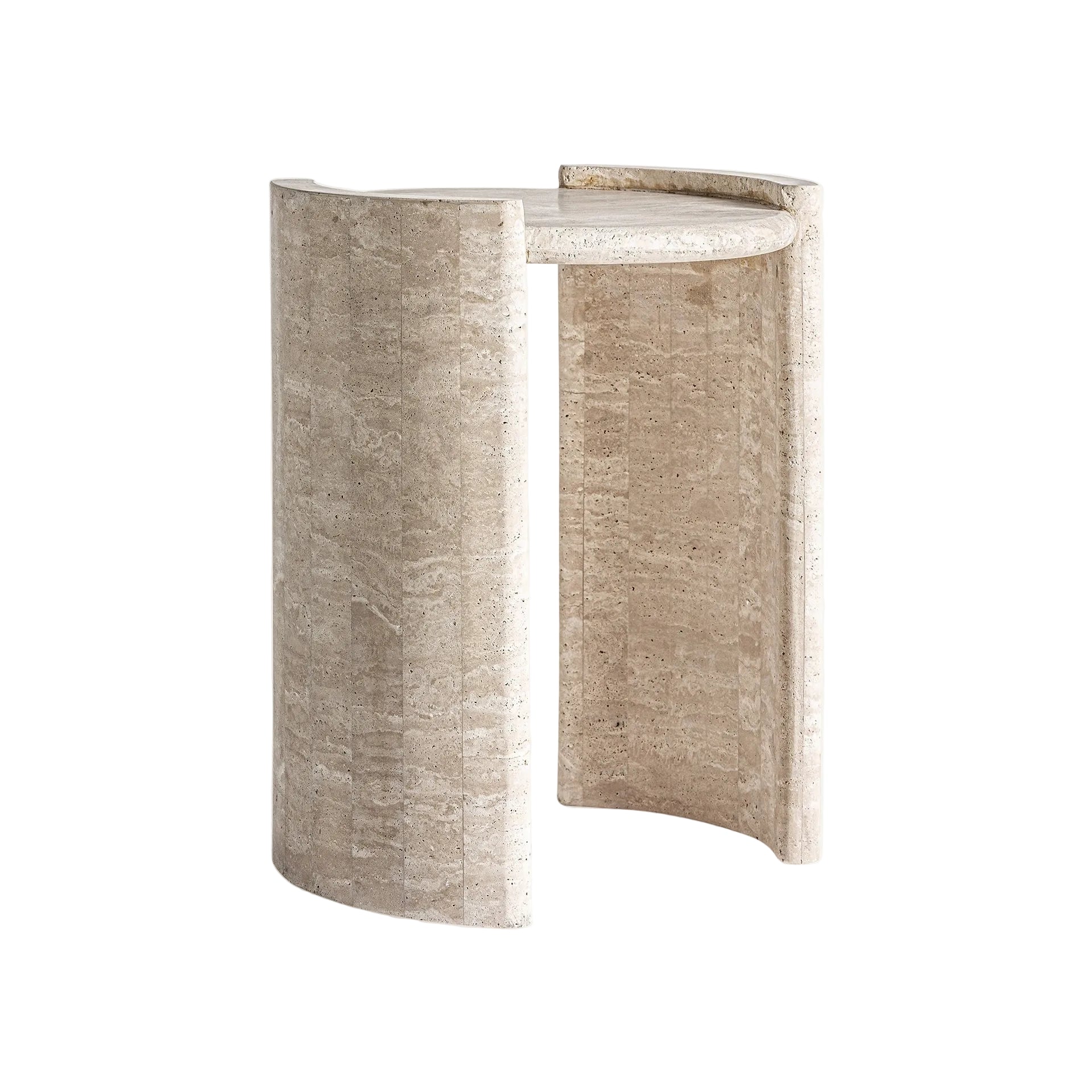 THIENNES Round Side Table Travertine
