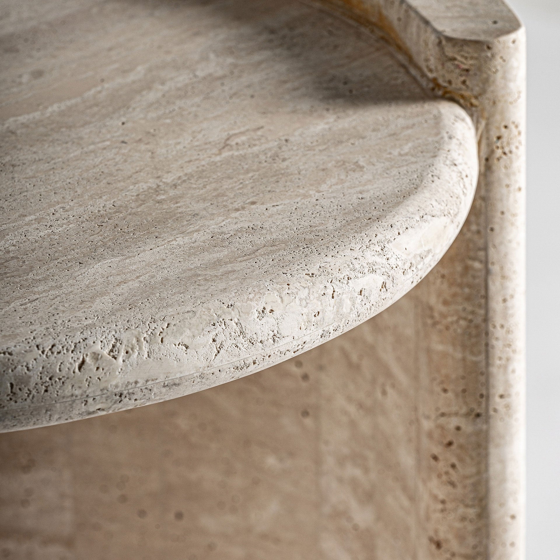 THIENNES Round Side Table Travertine