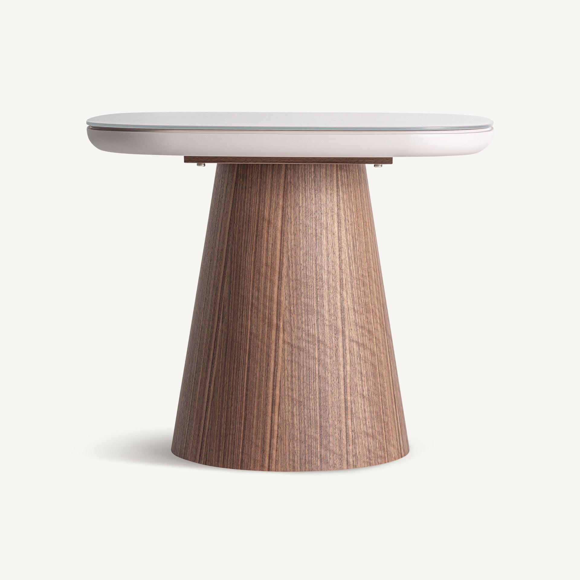 TORKSEY Side Table in Ash Wood with Glass Top