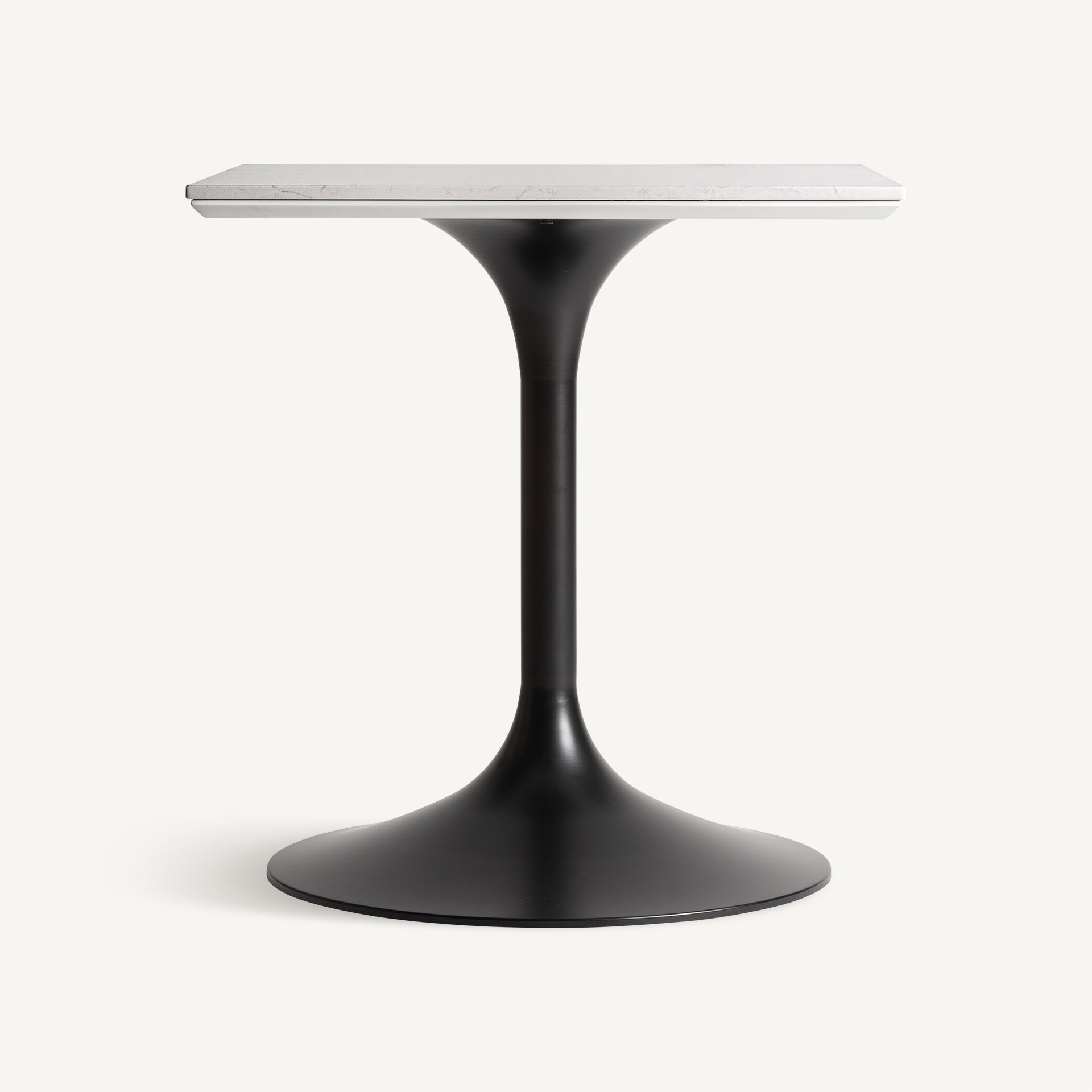 PERRIER Bar Table with White Top and Black Base