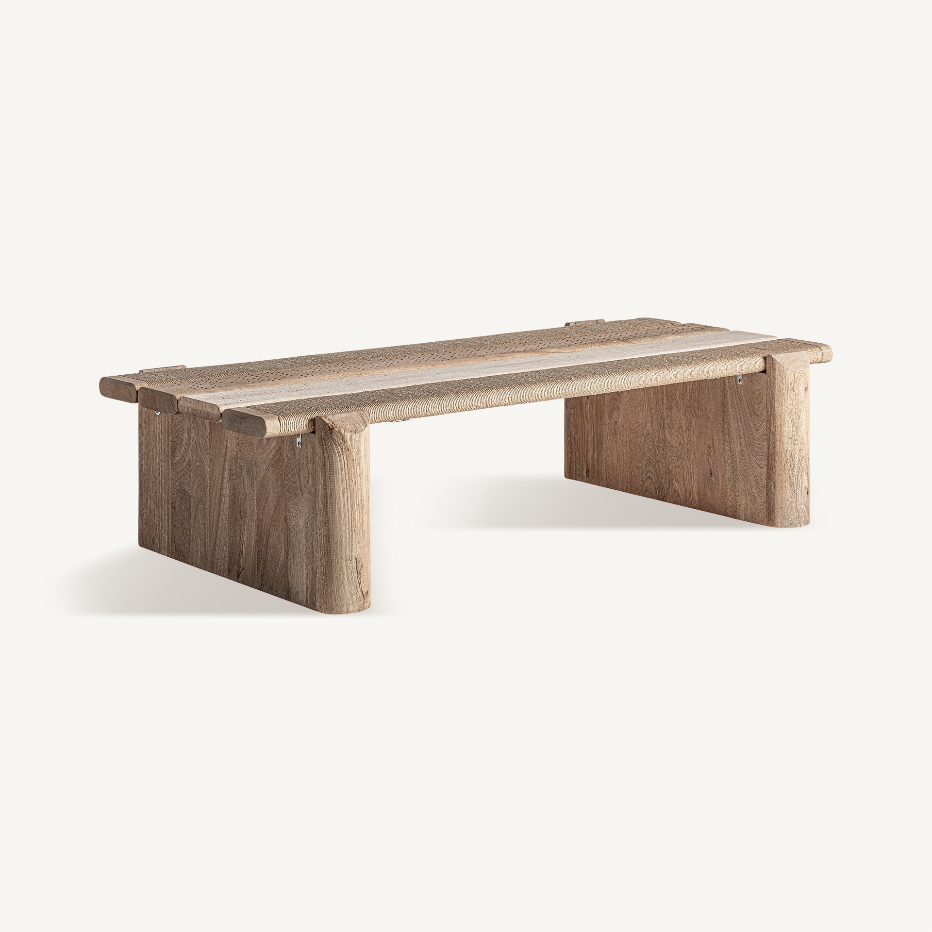 JACQUARD Coffee Table in Mango Wood with Marble