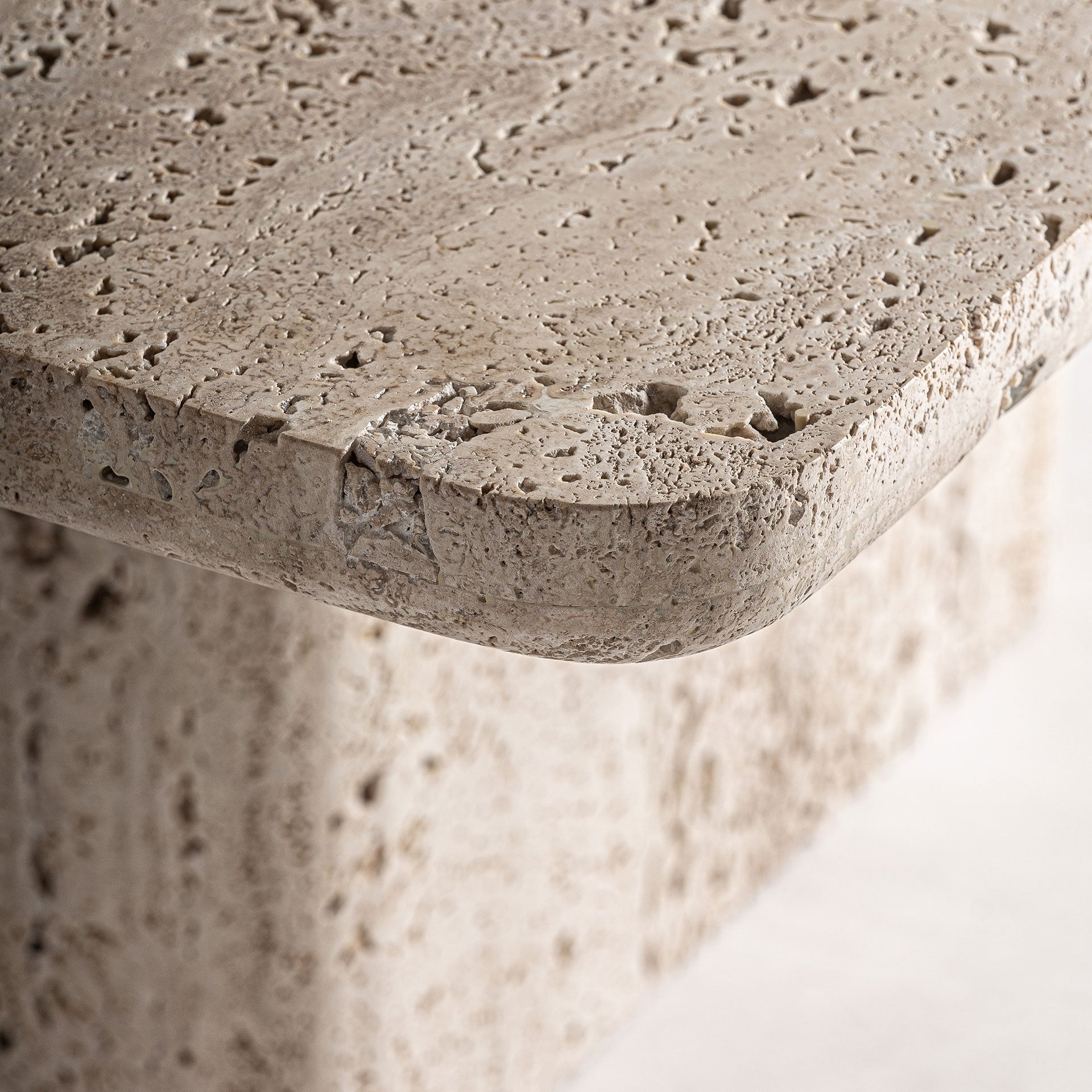 THEUVILLE Square Coffee Table Travertine