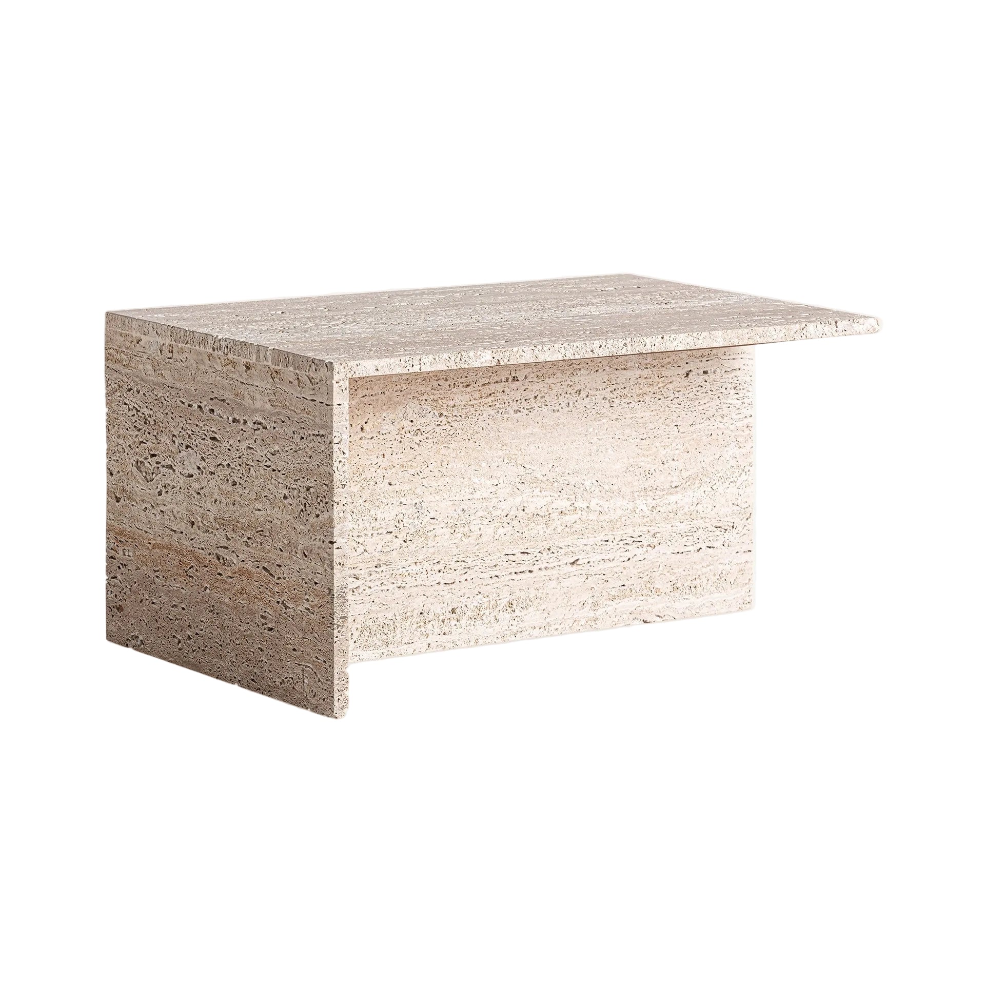 Rectangular Coffee Table THEUVILLE Travertine