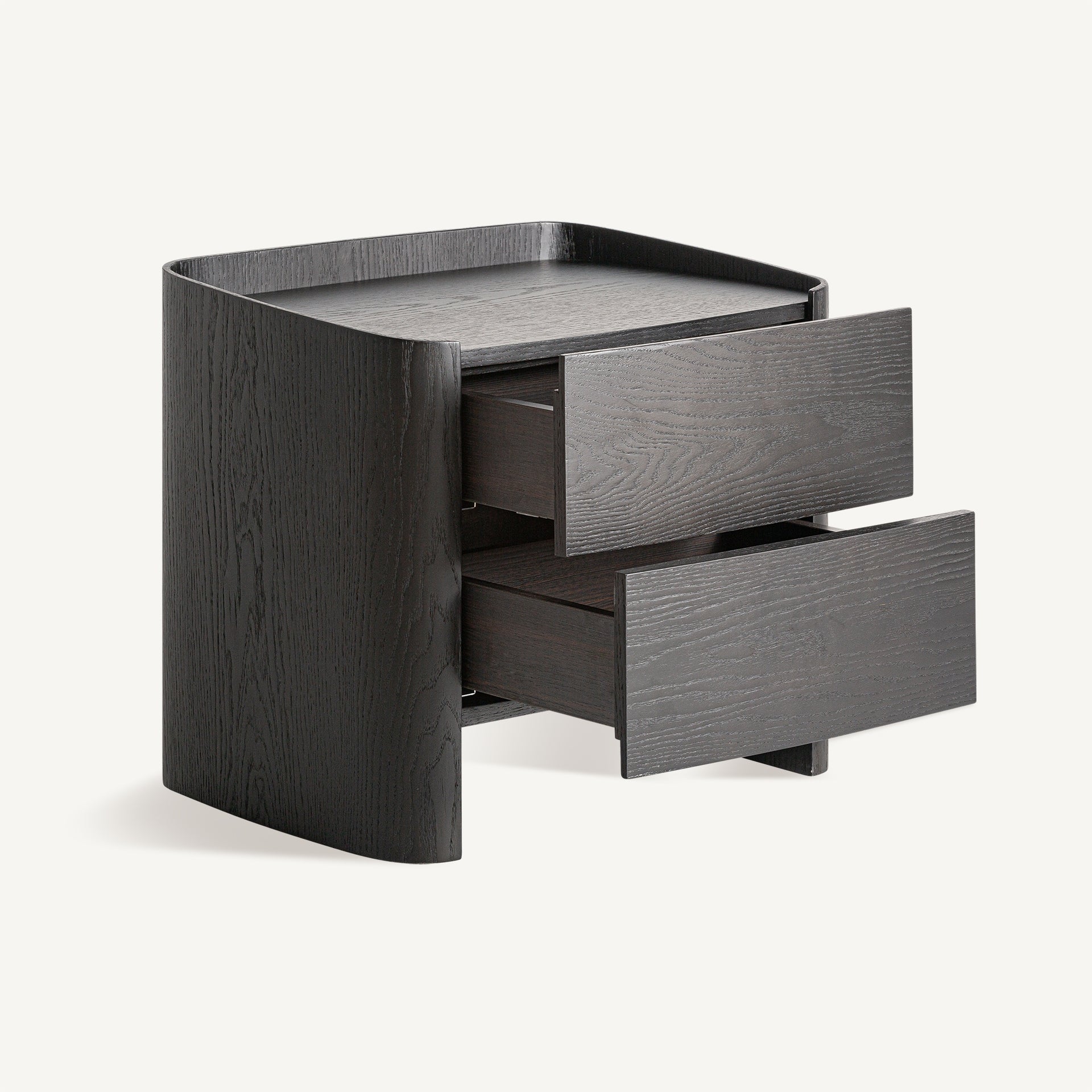 WOLFACH Nightstand Black Oak Veneer