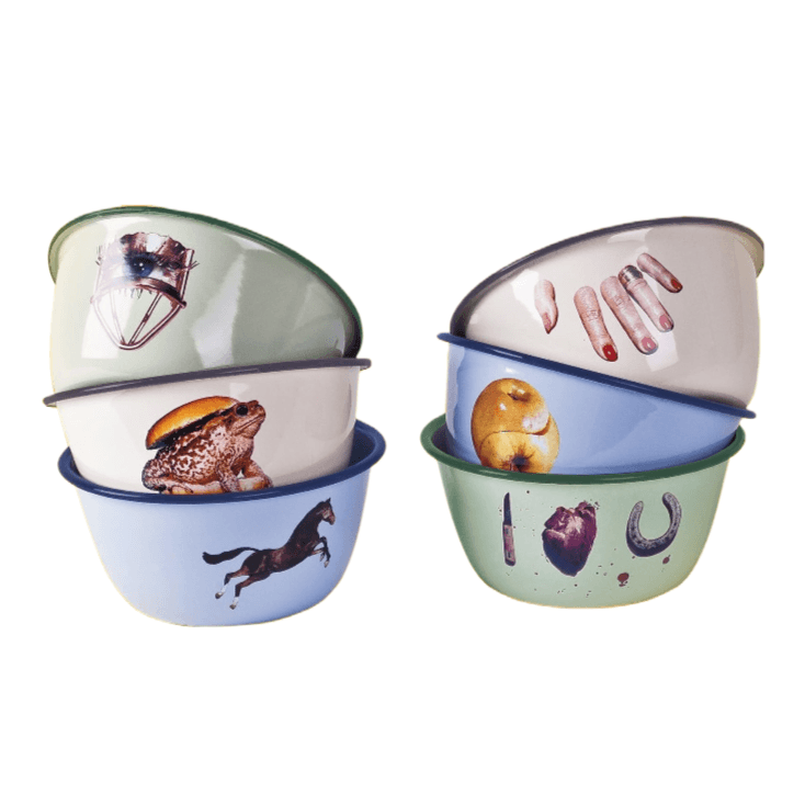 Miska emaliowana HORSE niebieski Seletti Eye on Design