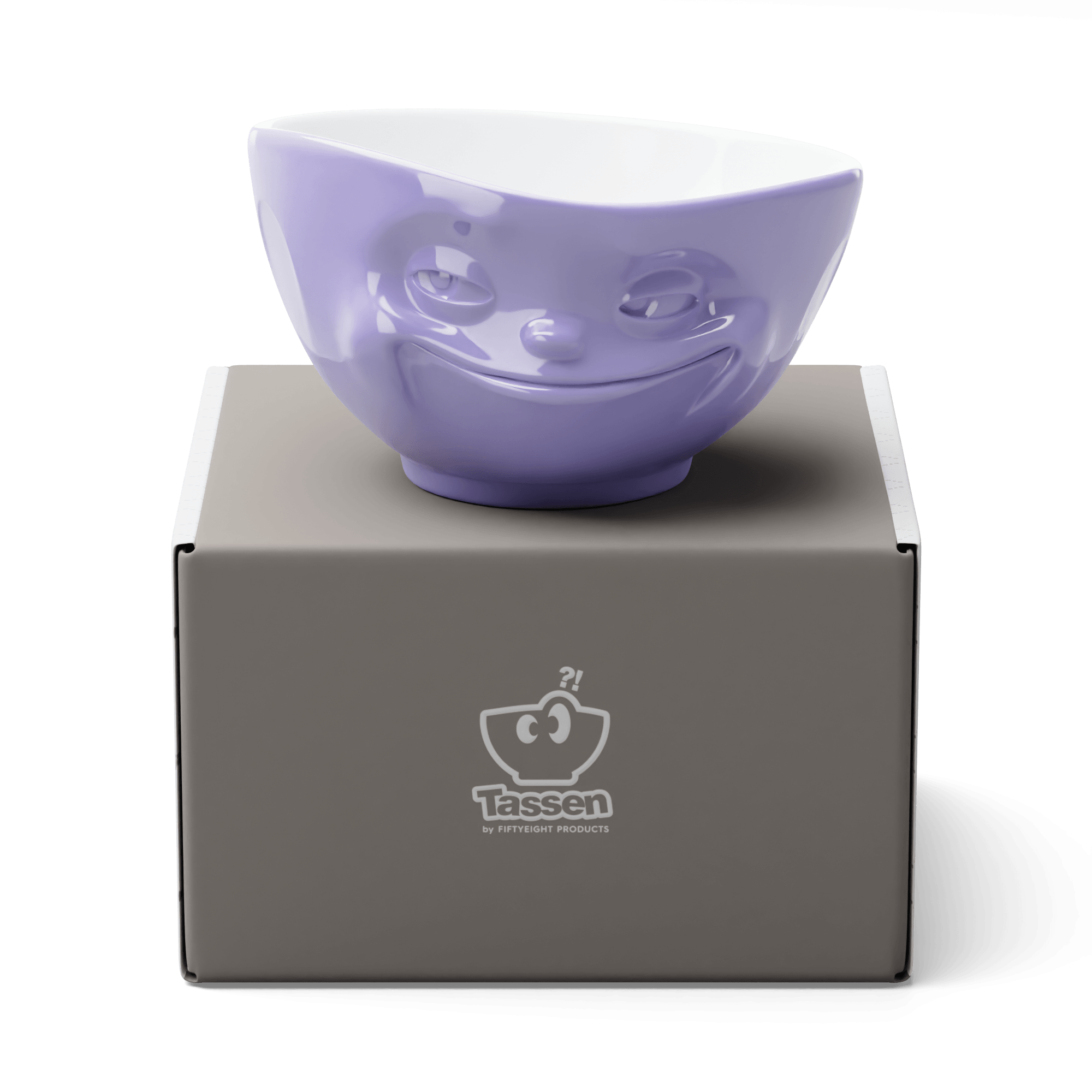 Miska GRINNING fioletowy z białym wnętrzem 58products Eye on Design