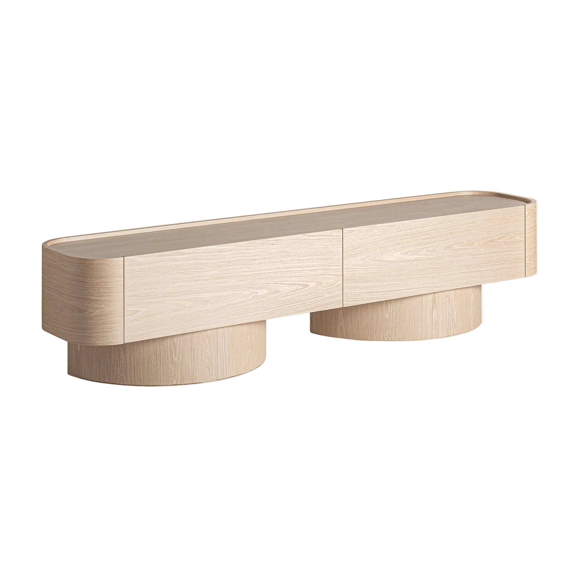 PRAYSSAC Oak Veneer TV Cabinet