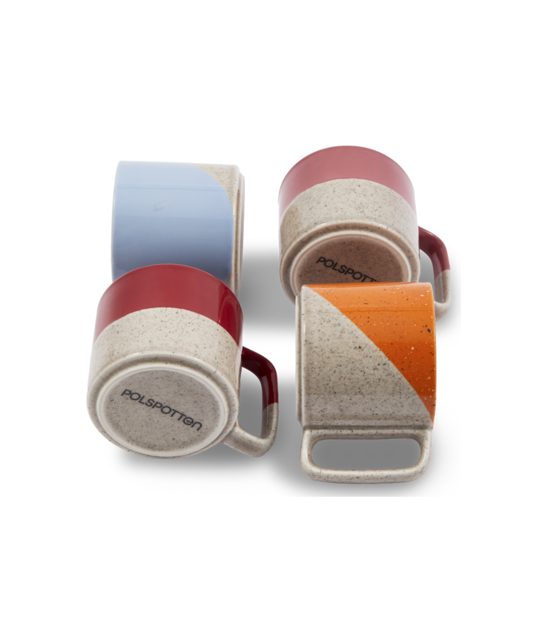 Multicolored STACKING Mug Set with Beige