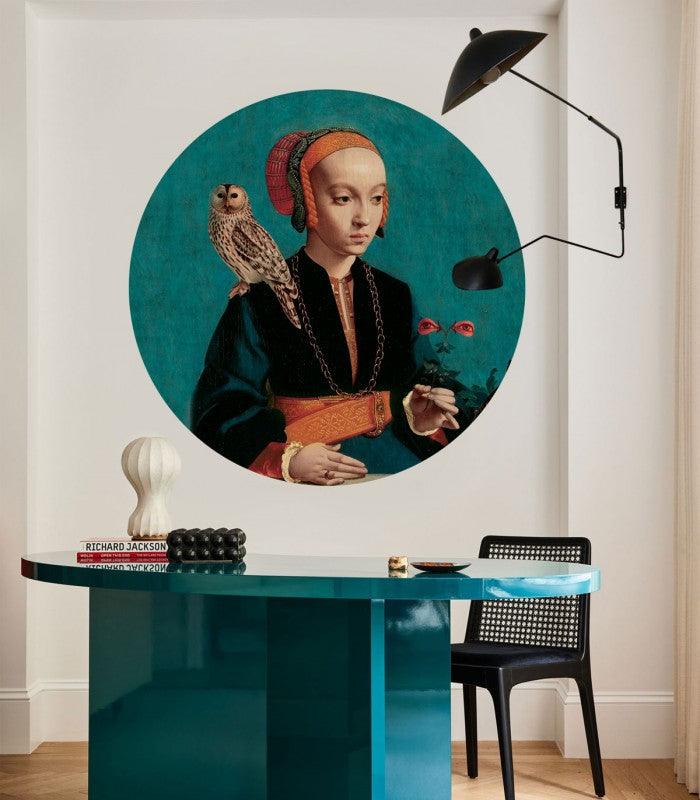 Mural DOTS Owl lady Wallcolors Eye on Design