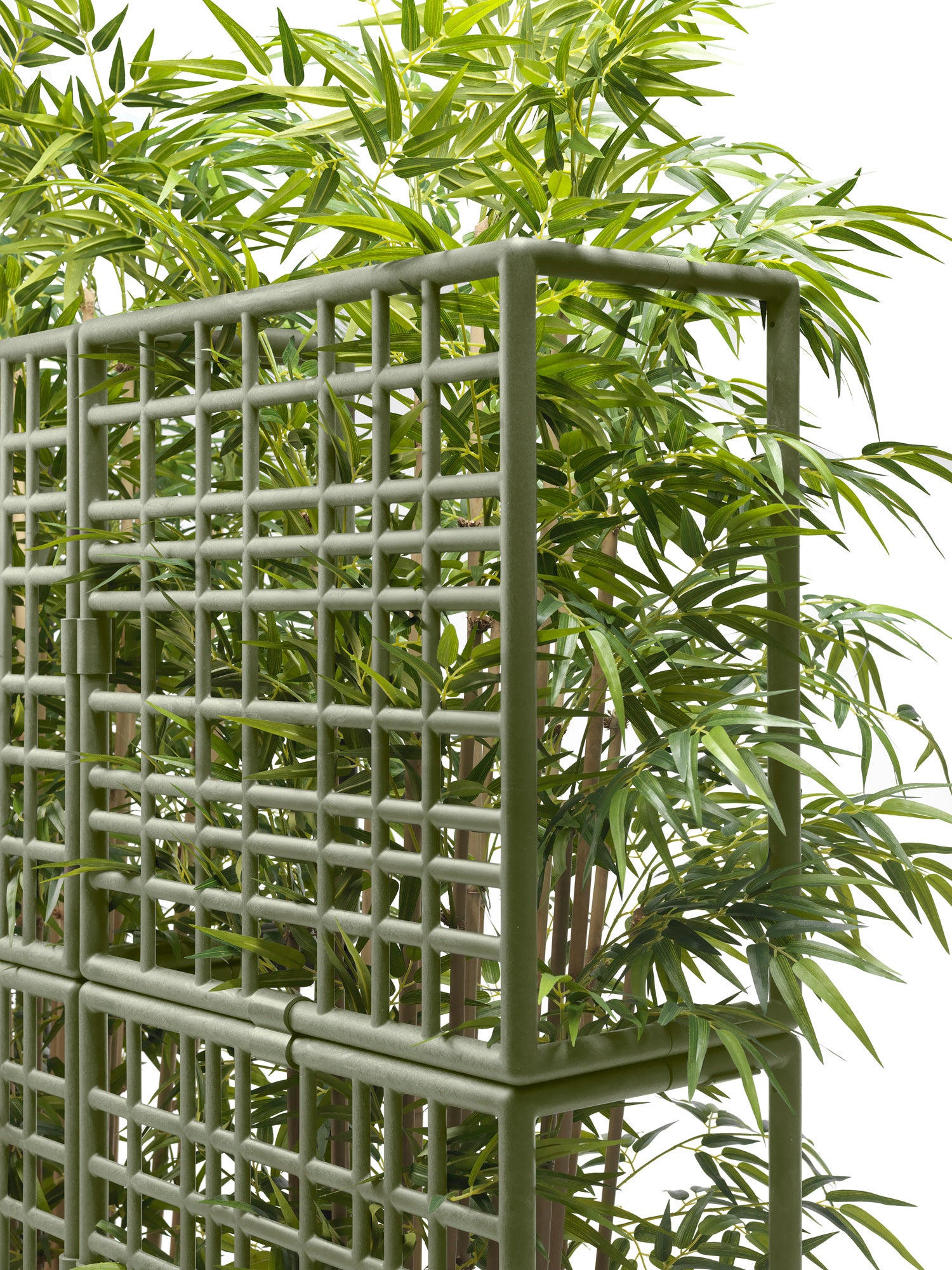 Modular outdoor system with SIPARIO planter in graphite