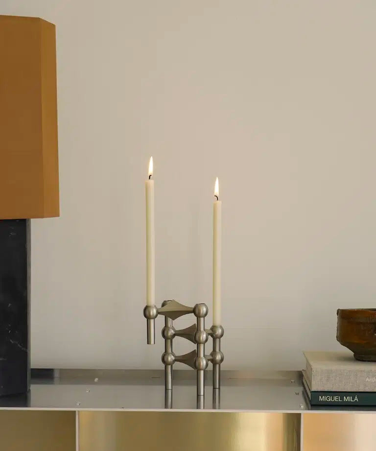 Súprava svietnikov STOFF NAGEL brúsený chróm