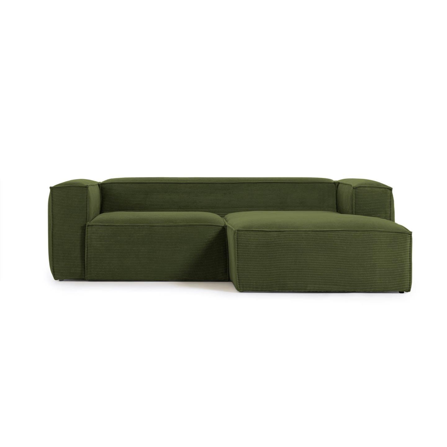 Narożnik 2-osobowy BLOK zielony sztruks La Forma Eye on Design