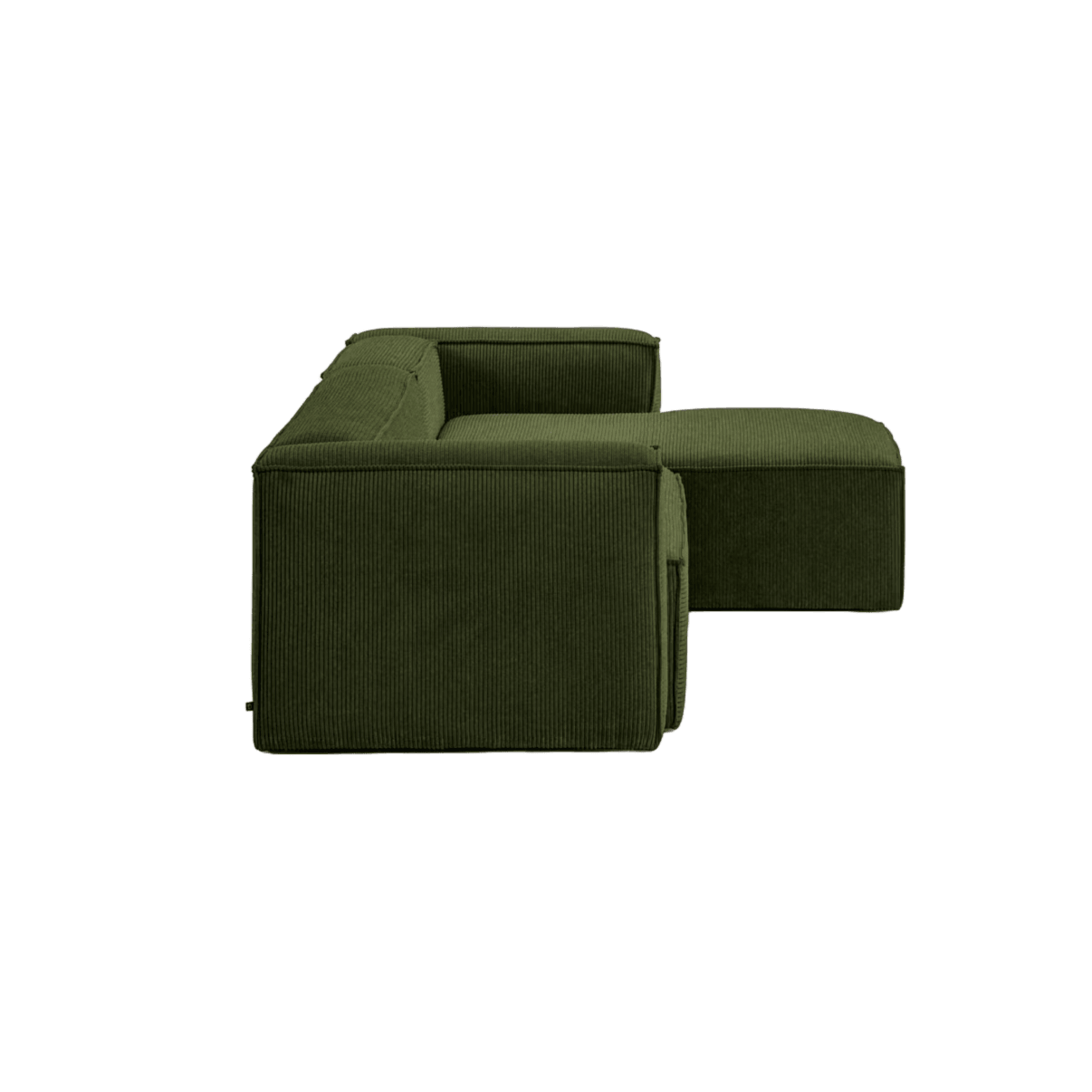 Narożnik 3-osobowy BLOK zielony sztruks La Forma Eye on Design