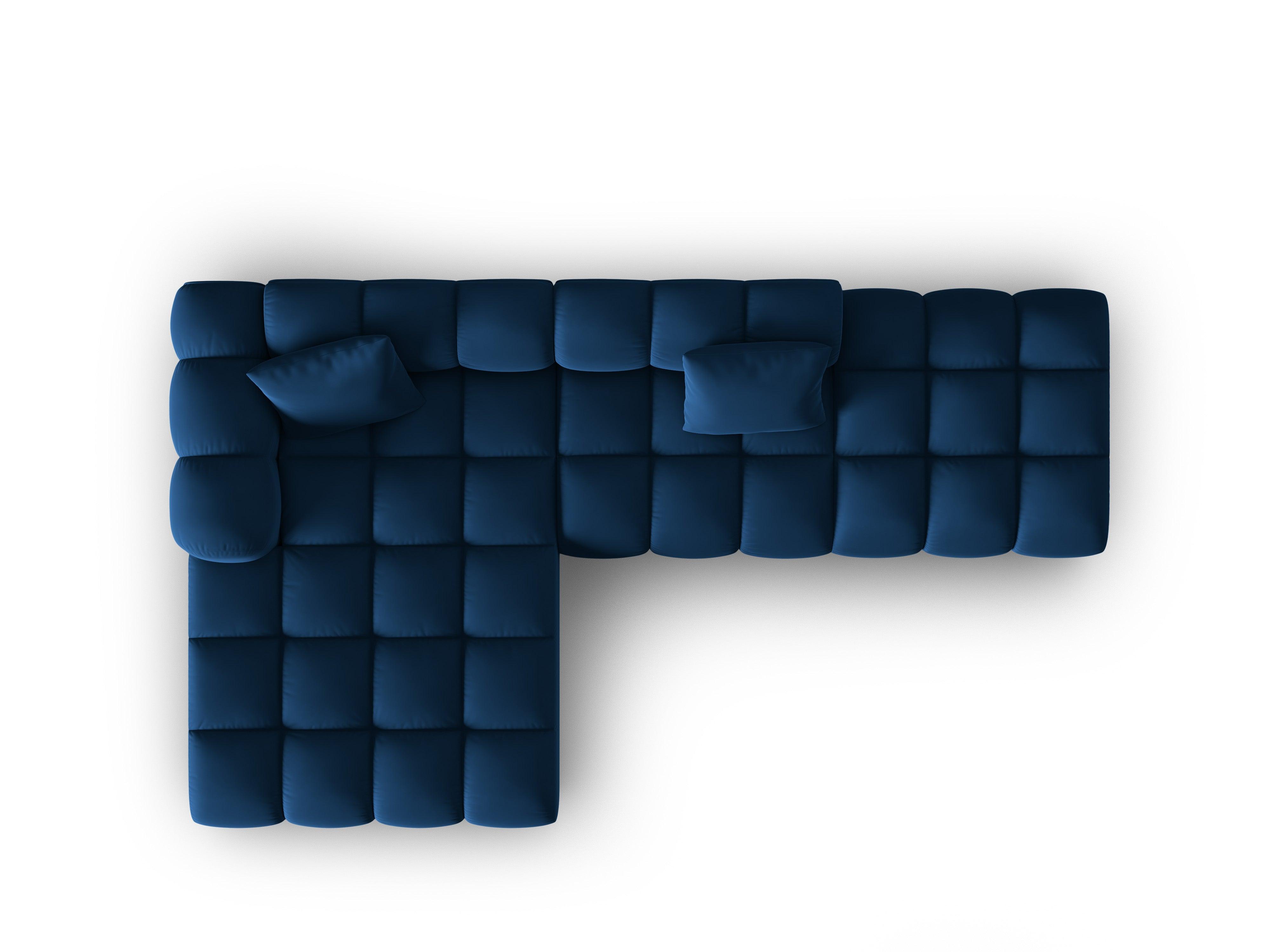 Narożnik aksamitny 5-osobowy lewostronny HALLEY granat królewski Windsor & Co Eye on Design