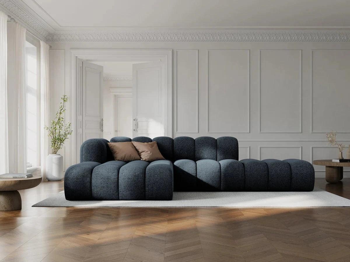 Narożnik aksamitny 5-osobowy lewostronny SKYLER ceglany Interieurs 86 Eye on Design