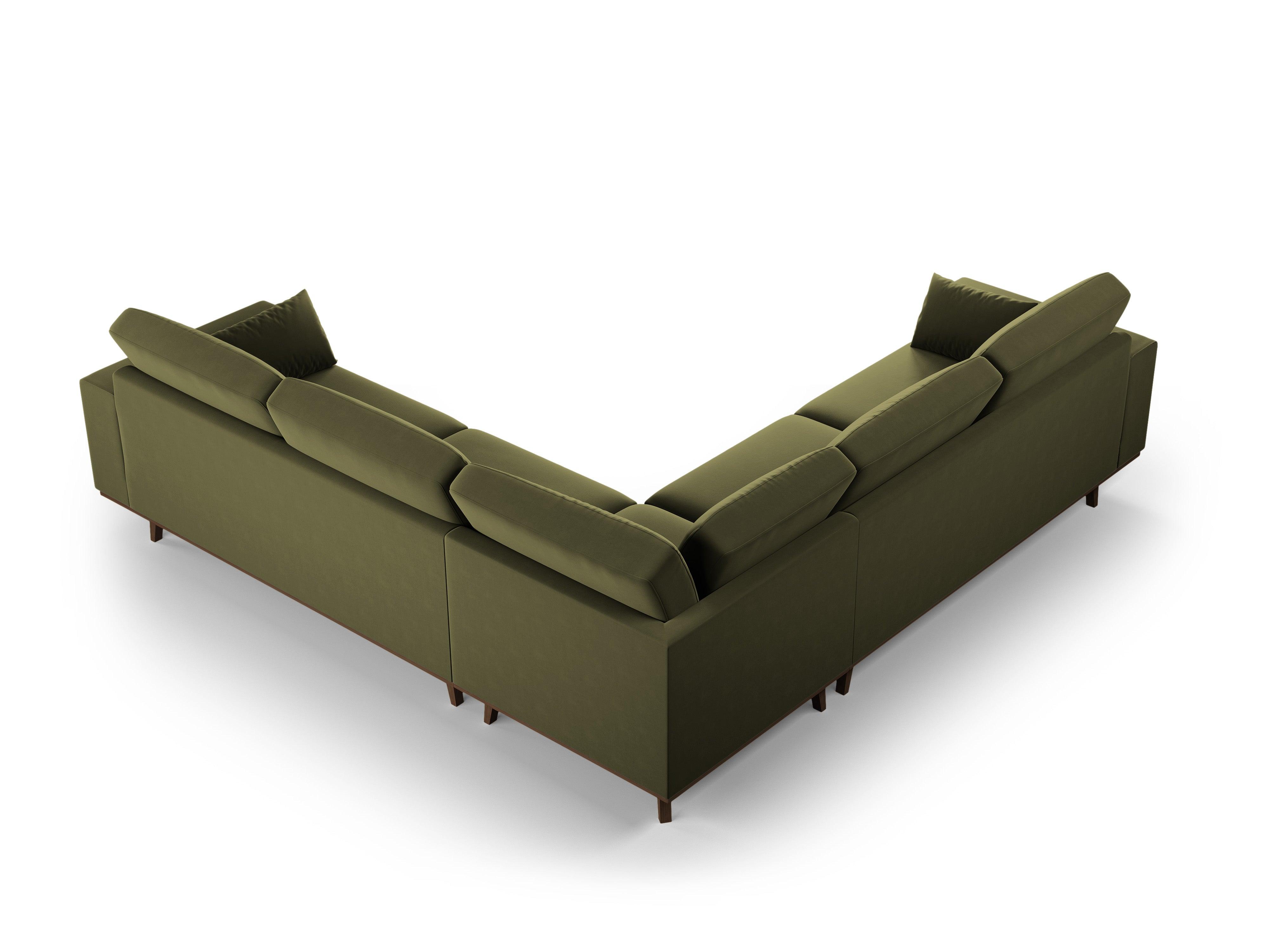Narożnik aksamitny 5-osobowy symetryczny HEBE zielony Mazzini Sofas Eye on Design