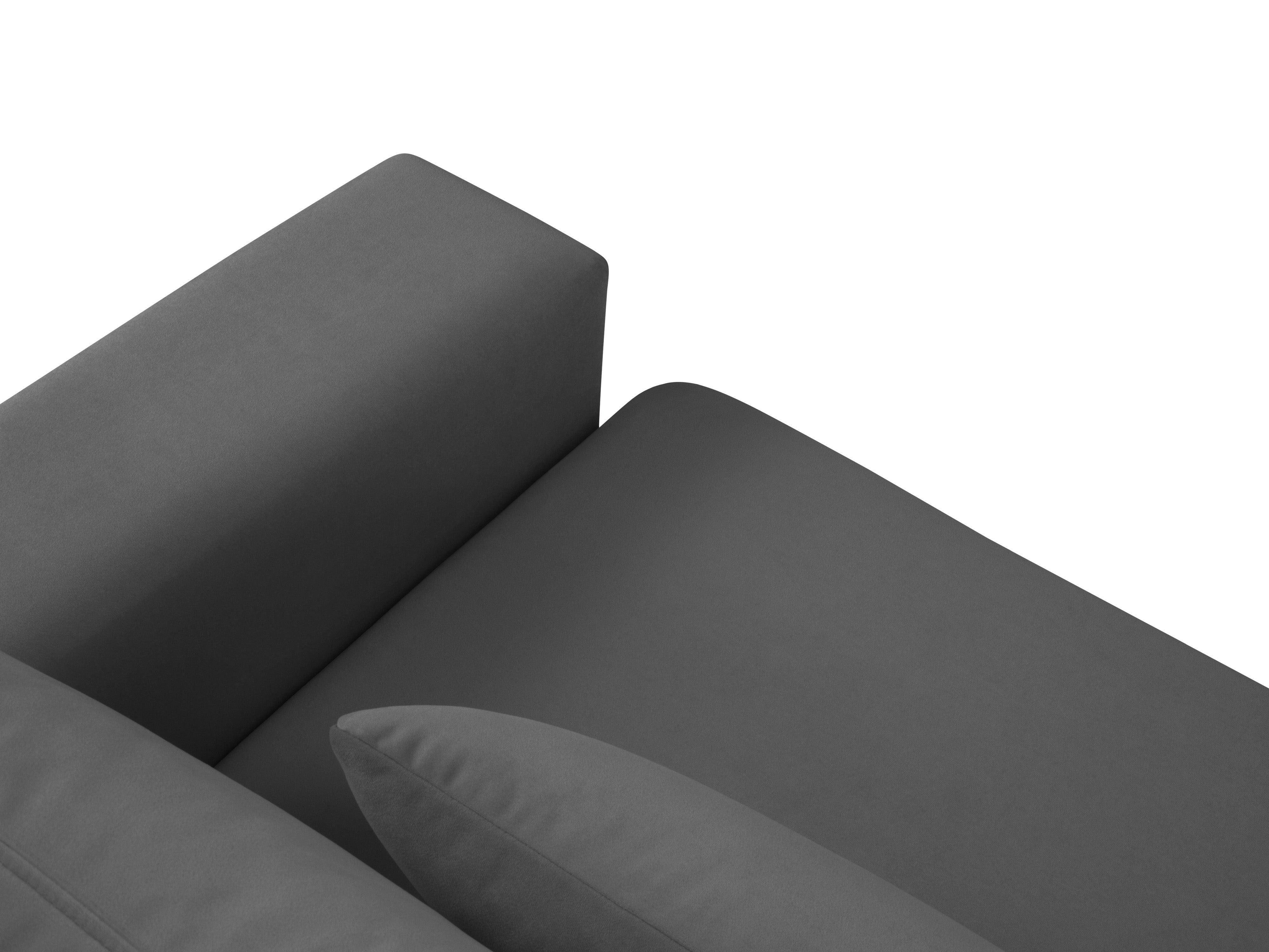 Narożnik aksamitny lewostronny HEBE ciemnoszary Mazzini Sofas Eye on Design