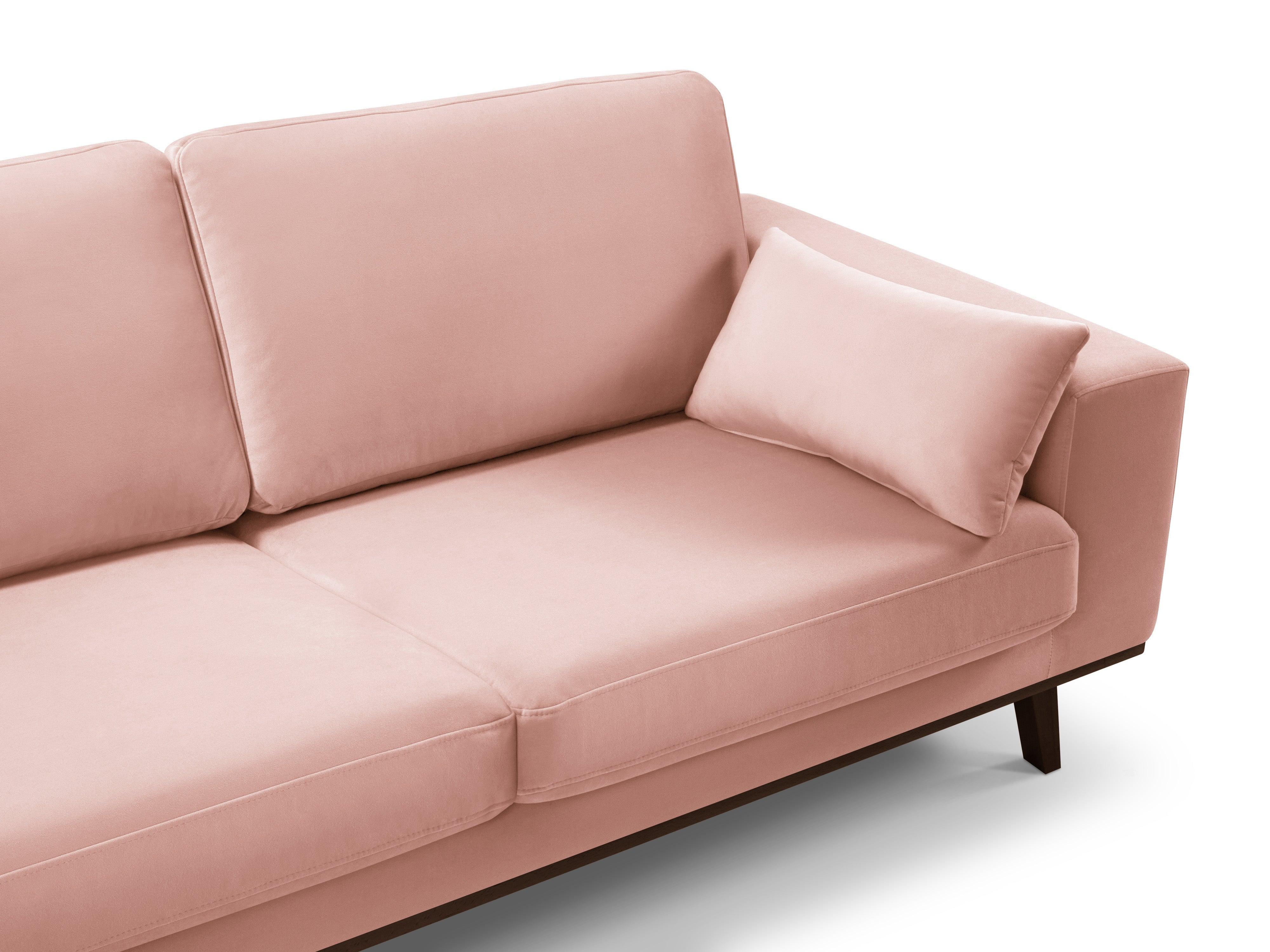 Narożnik aksamitny lewostronny HEBE różowy Mazzini Sofas Eye on Design