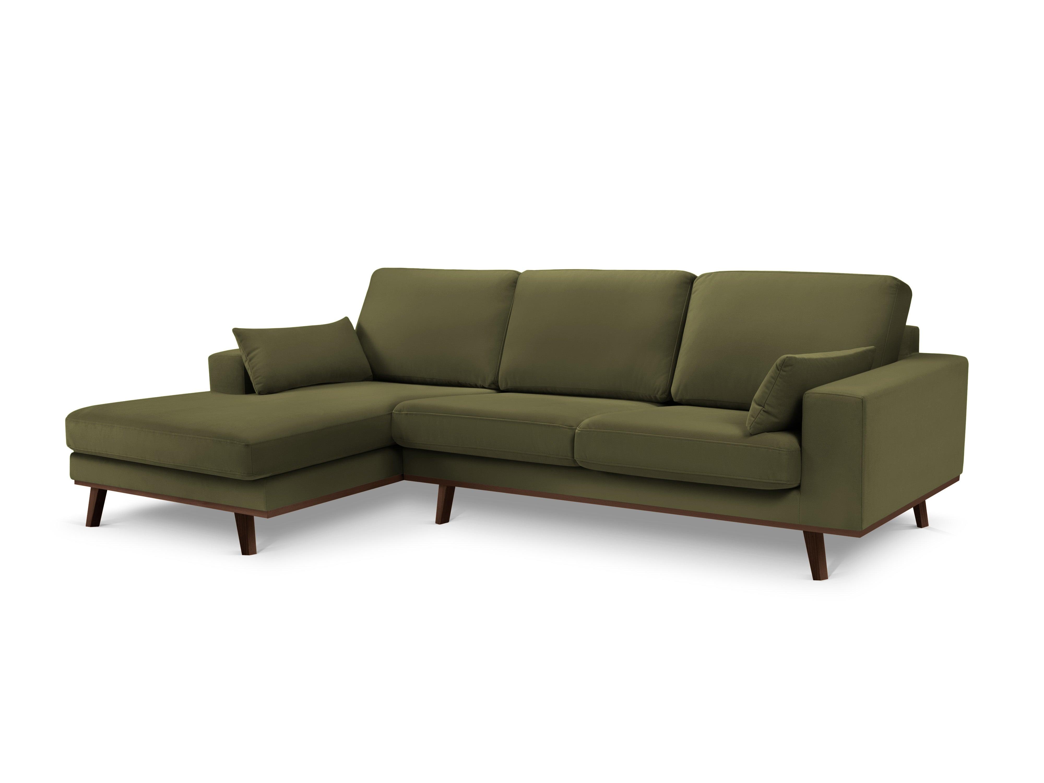 Narożnik aksamitny lewostronny HEBE zielony Mazzini Sofas Eye on Design