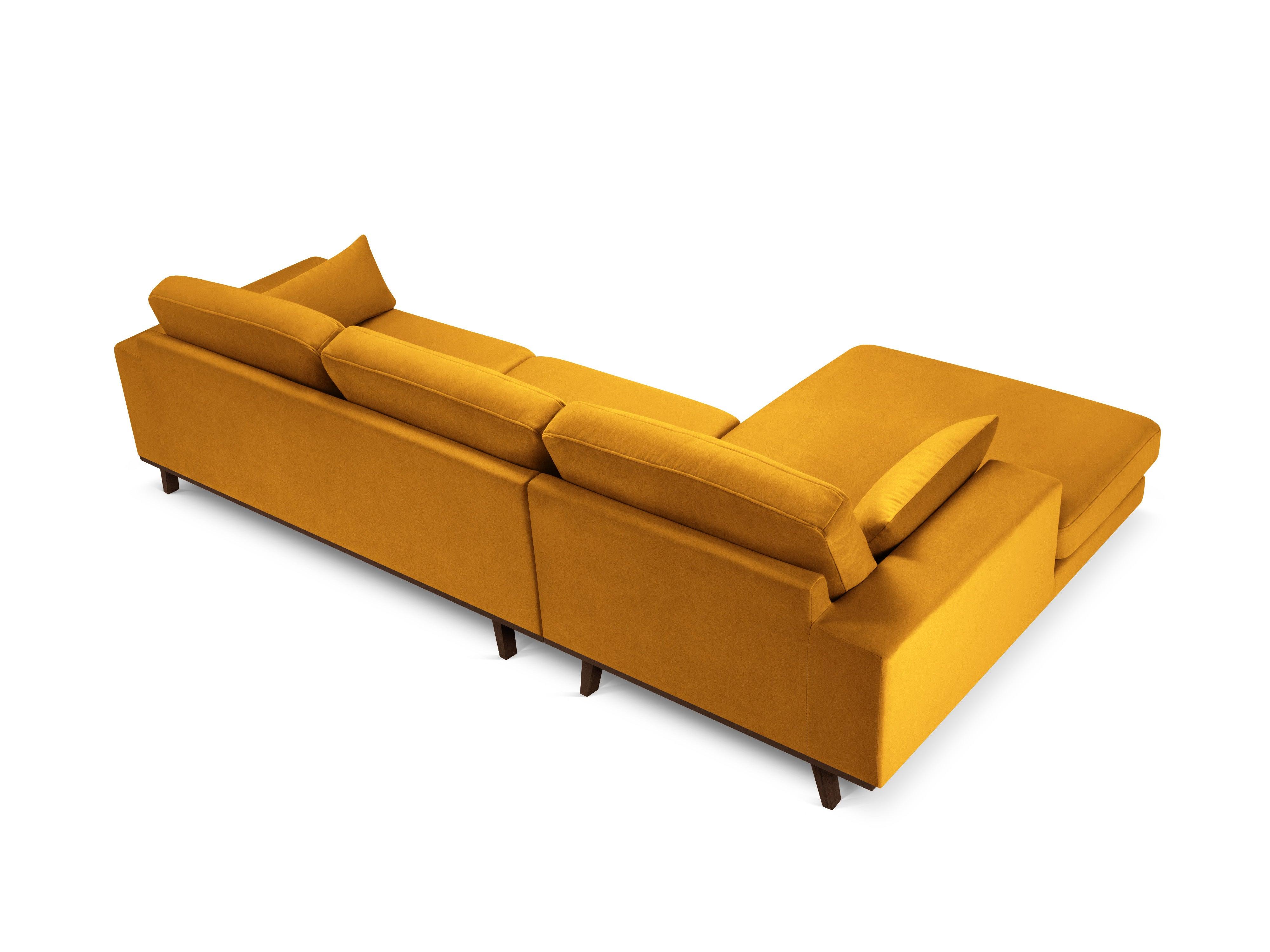 Narożnik aksamitny lewostronny HEBE żółty Mazzini Sofas Eye on Design