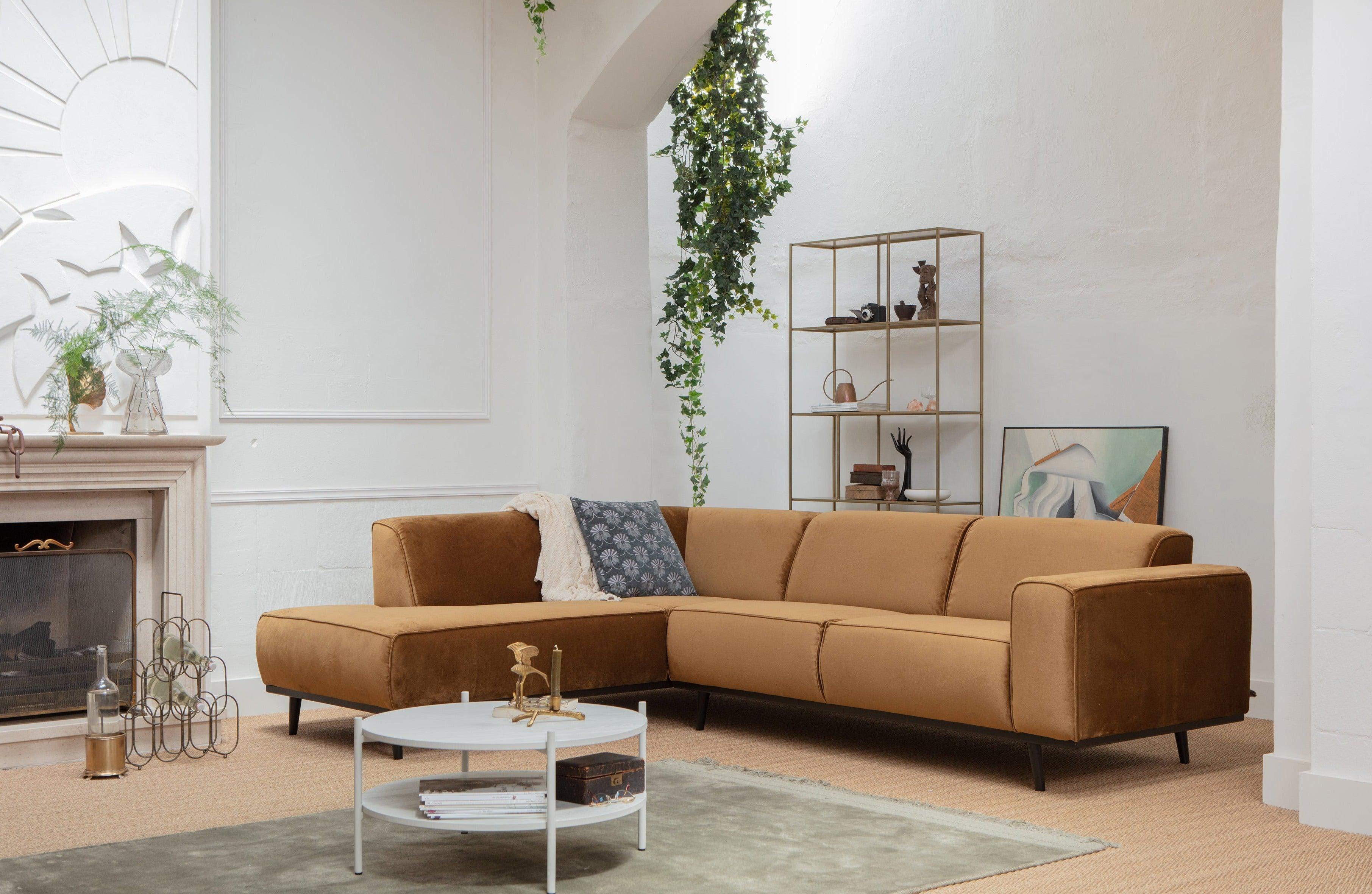 Narożnik aksamitny lewostronny STATEMENT ciemnozielony Be Pure Eye on Design