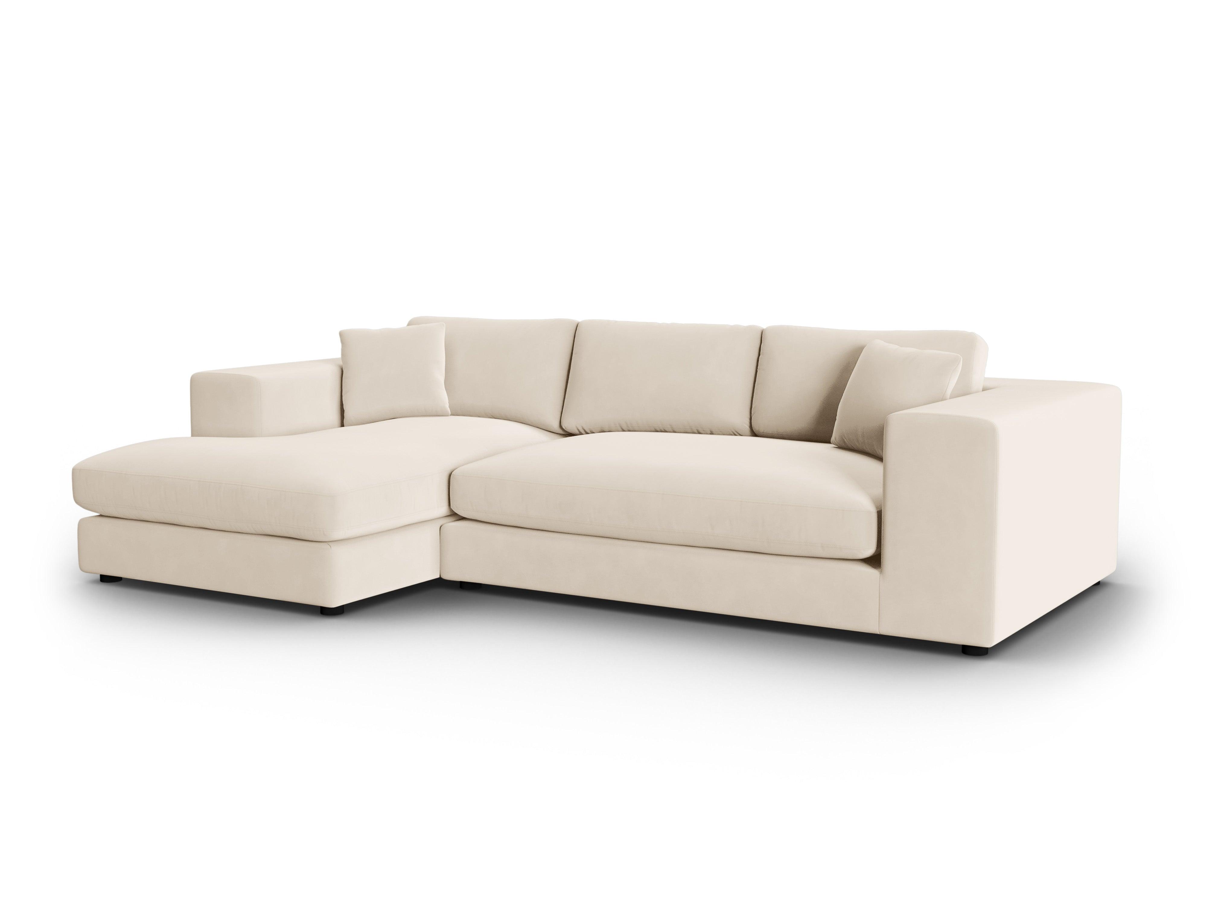 Narożnik aksamitny lewostronny TENDANCE beżowy CXL by Christian Lacroix Eye on Design