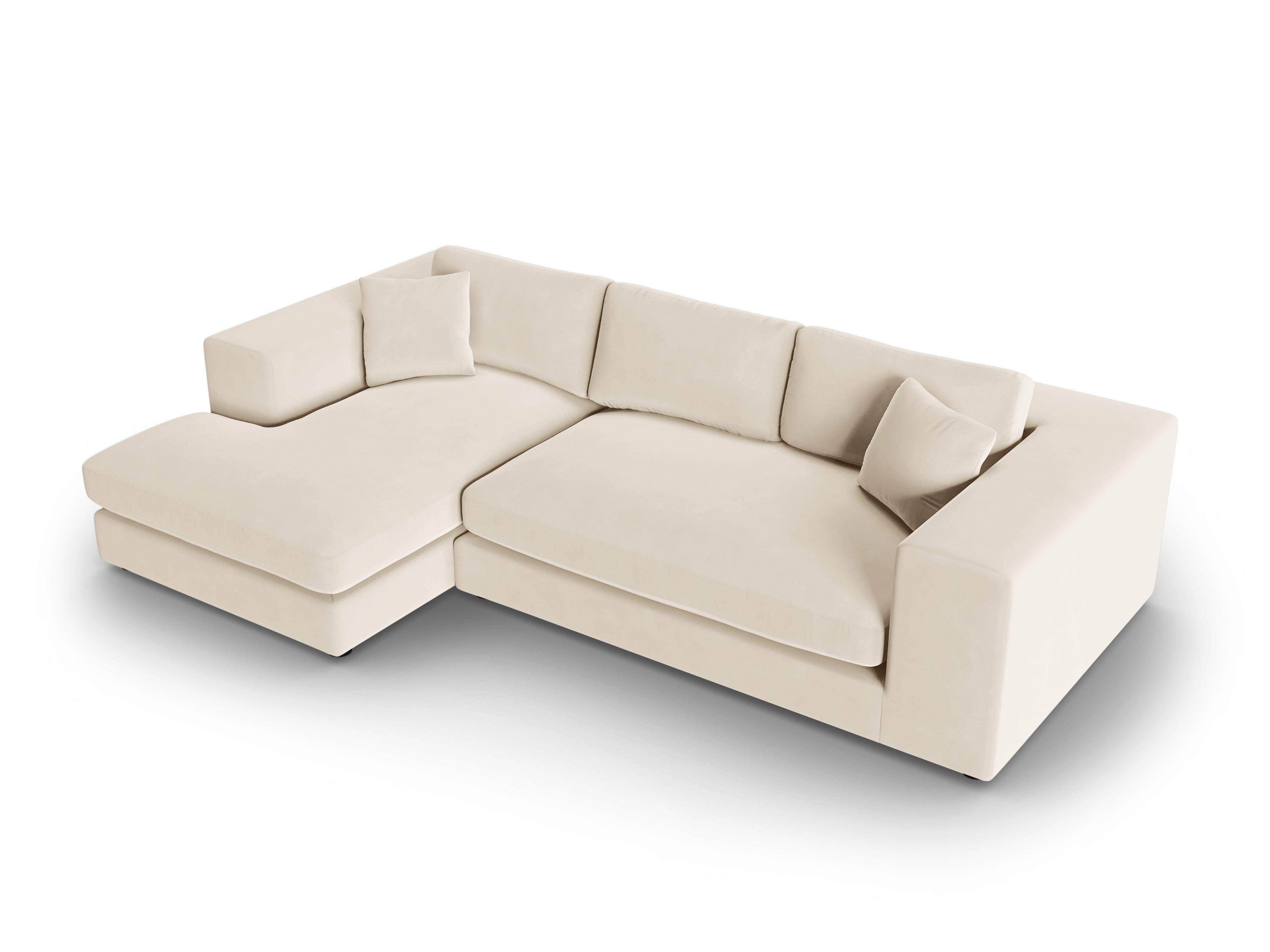 Narożnik aksamitny lewostronny TENDANCE beżowy CXL by Christian Lacroix Eye on Design