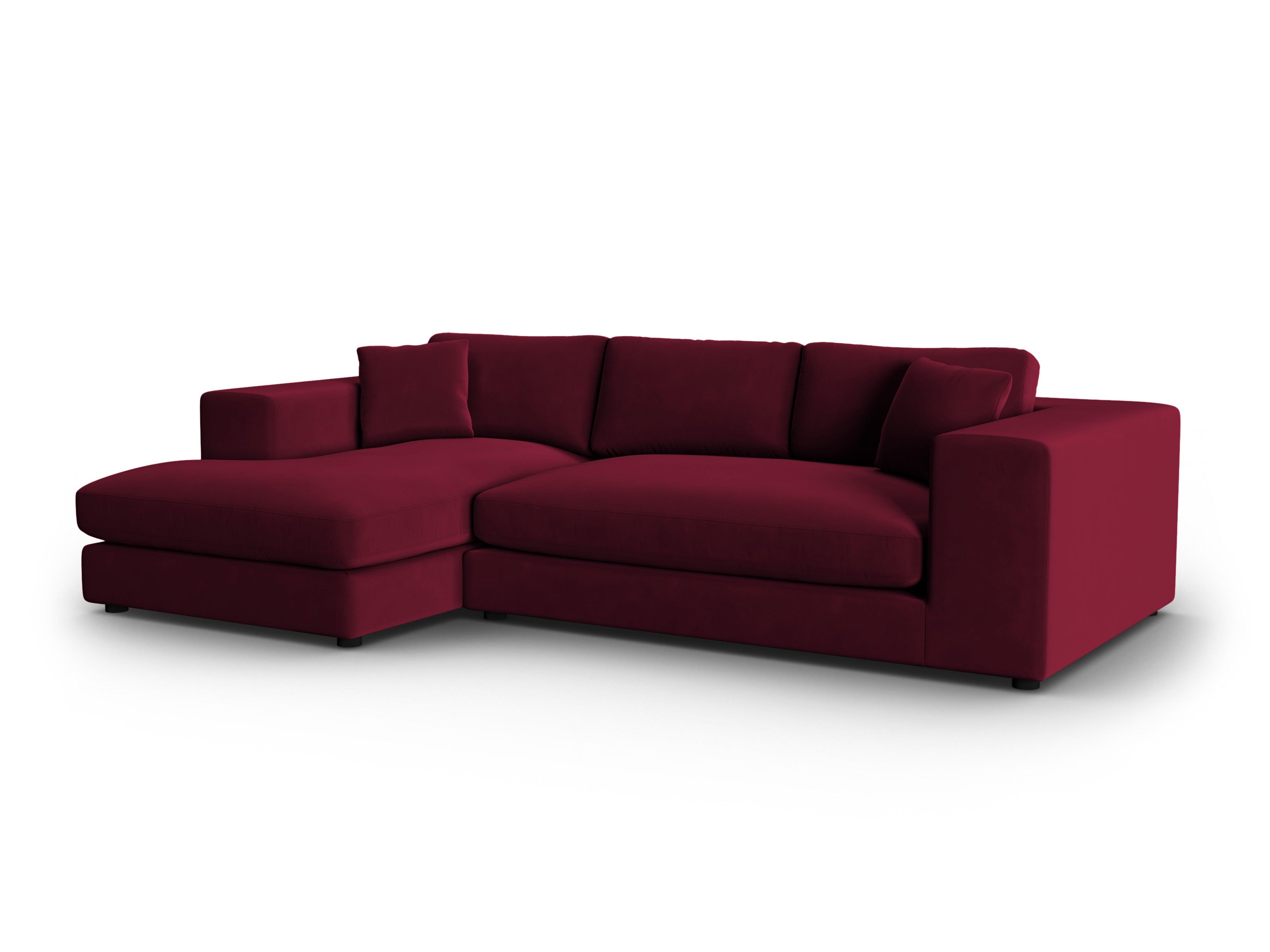 Narożnik aksamitny lewostronny TENDANCE bordowy CXL by Christian Lacroix Eye on Design