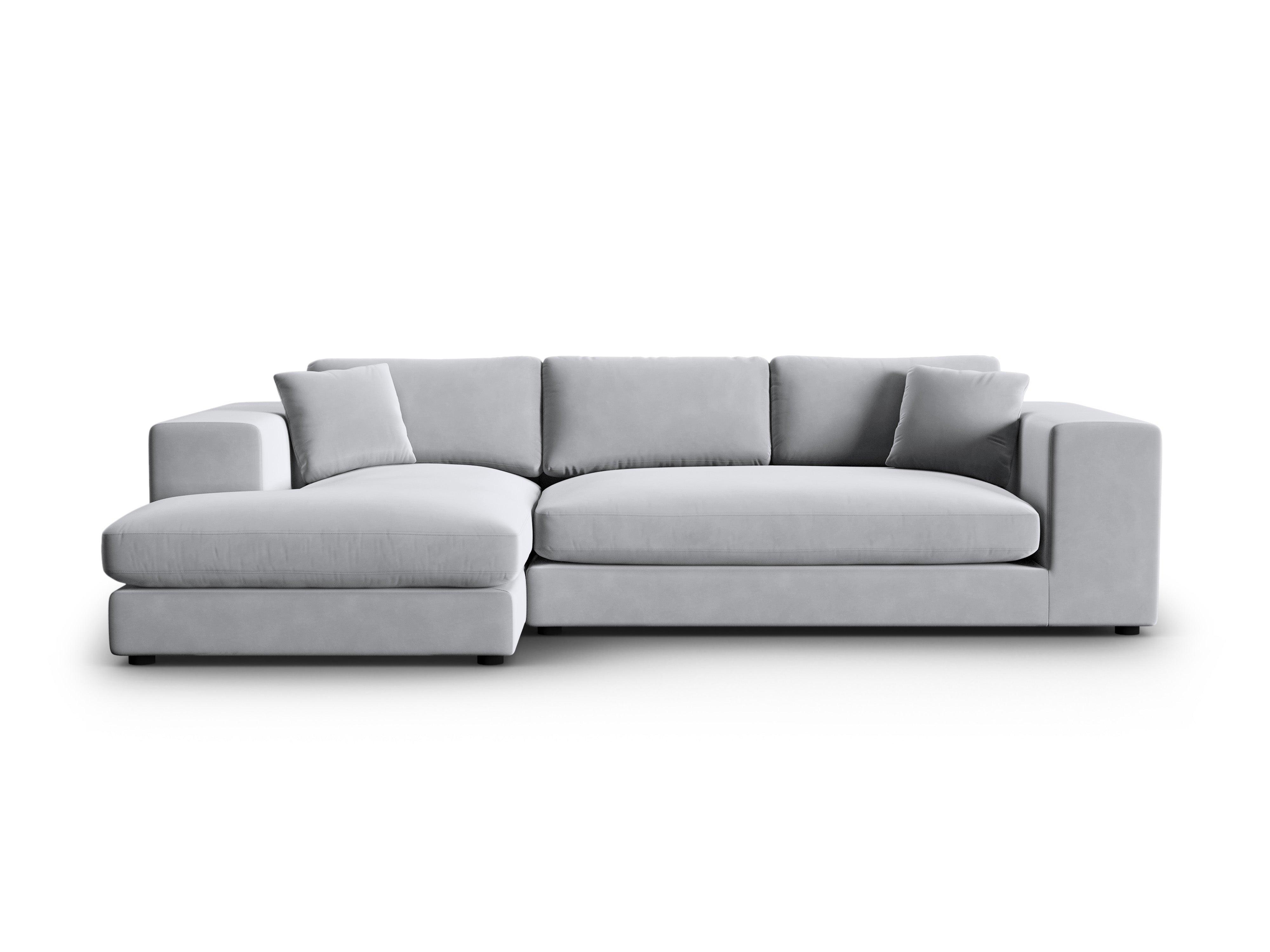 Narożnik aksamitny lewostronny TENDANCE jasnoszary CXL by Christian Lacroix Eye on Design