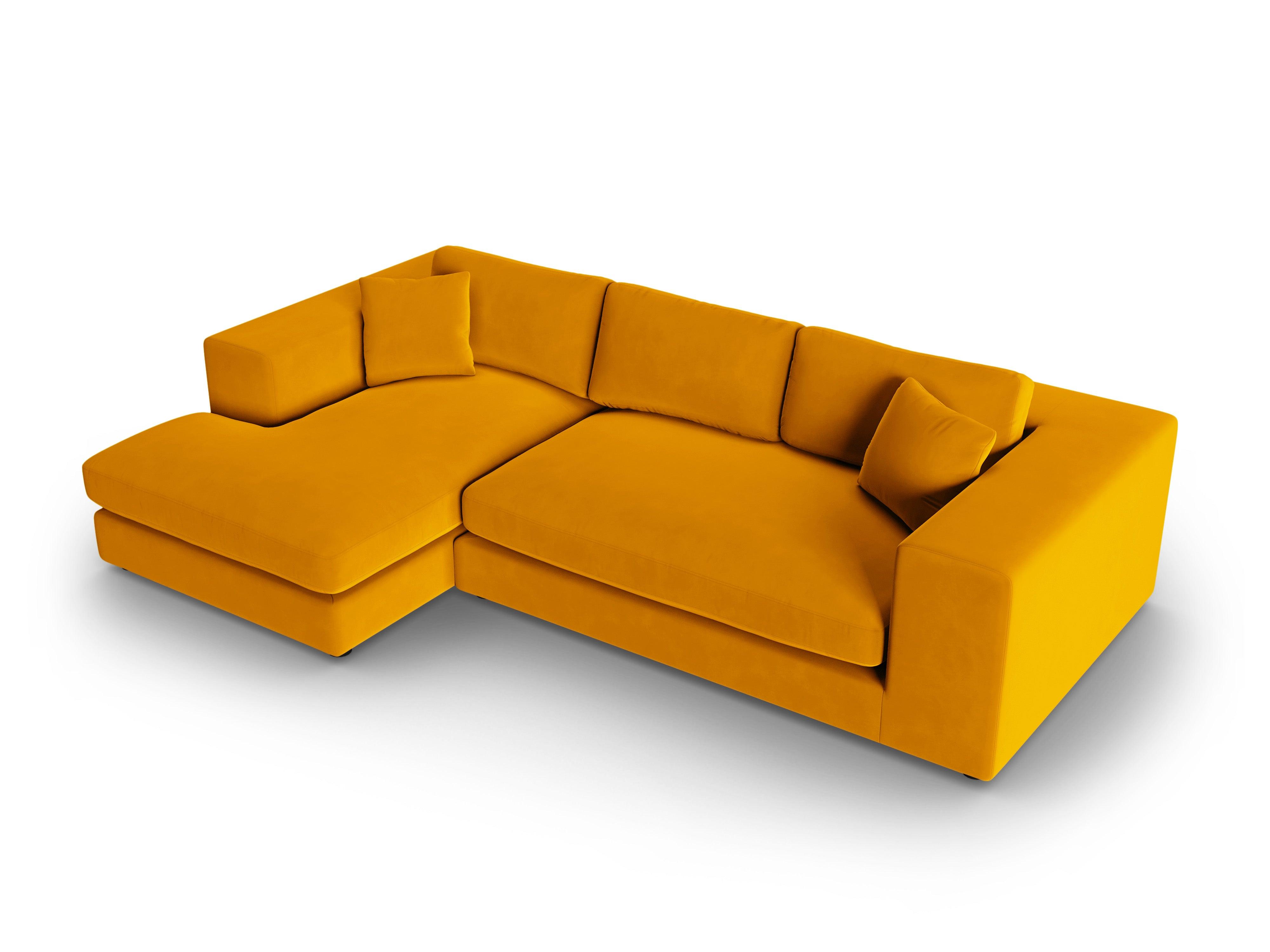 Narożnik aksamitny lewostronny TENDANCE musztardowy CXL by Christian Lacroix Eye on Design