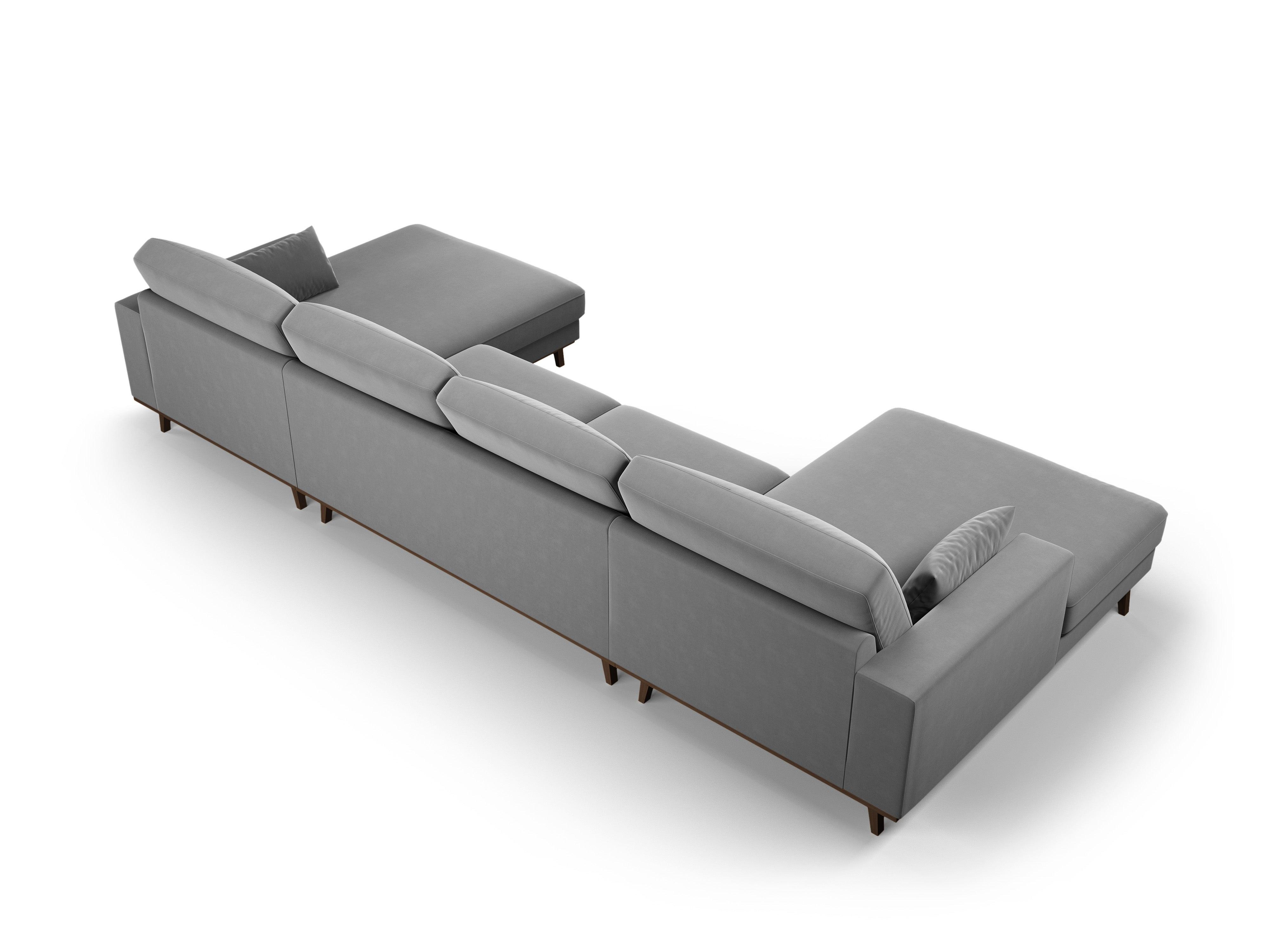 Narożnik aksamitny panoramiczny HEBE szary Mazzini Sofas Eye on Design