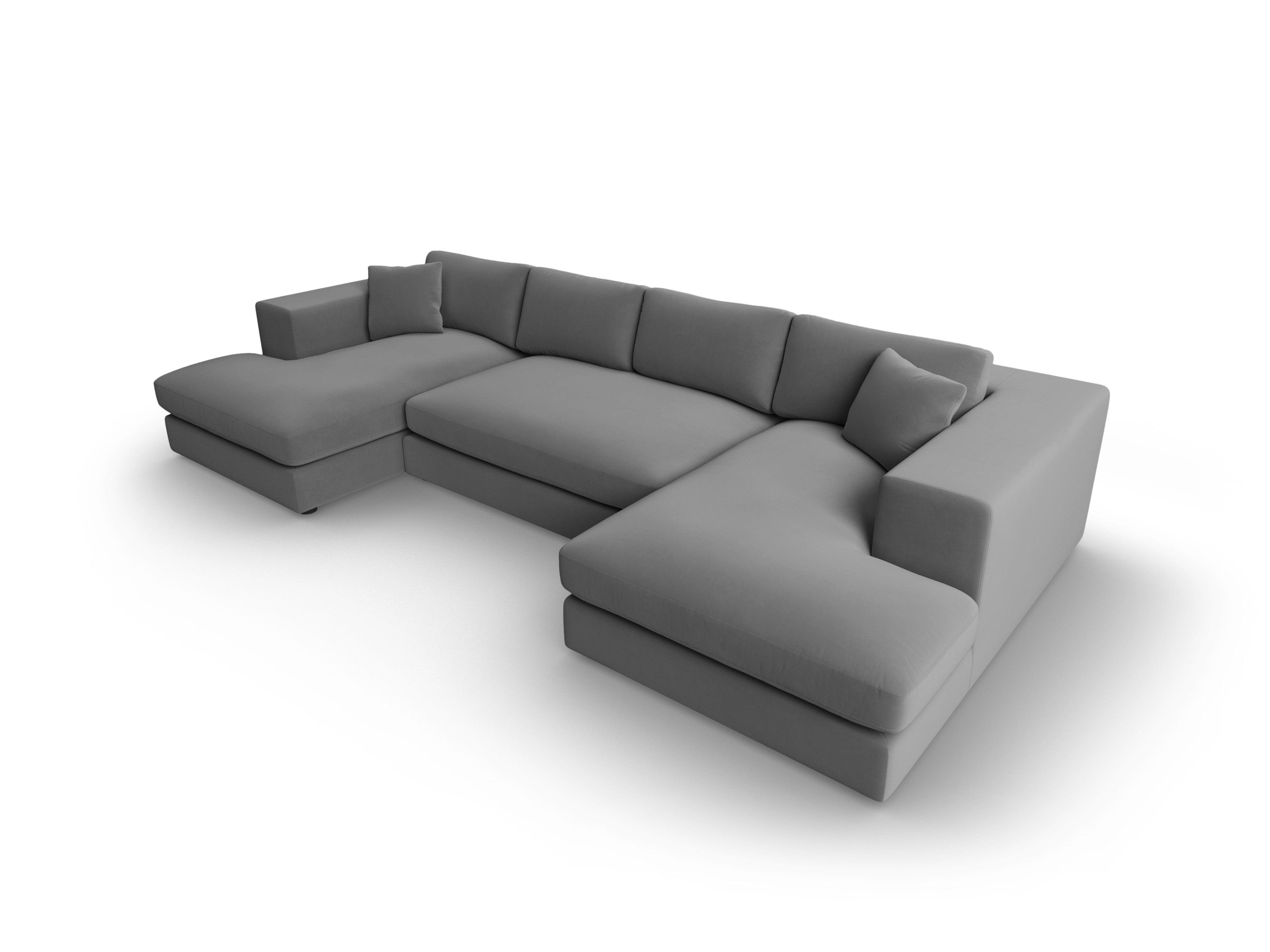 Narożnik aksamitny panoramiczny TENDANCE szary CXL by Christian Lacroix Eye on Design