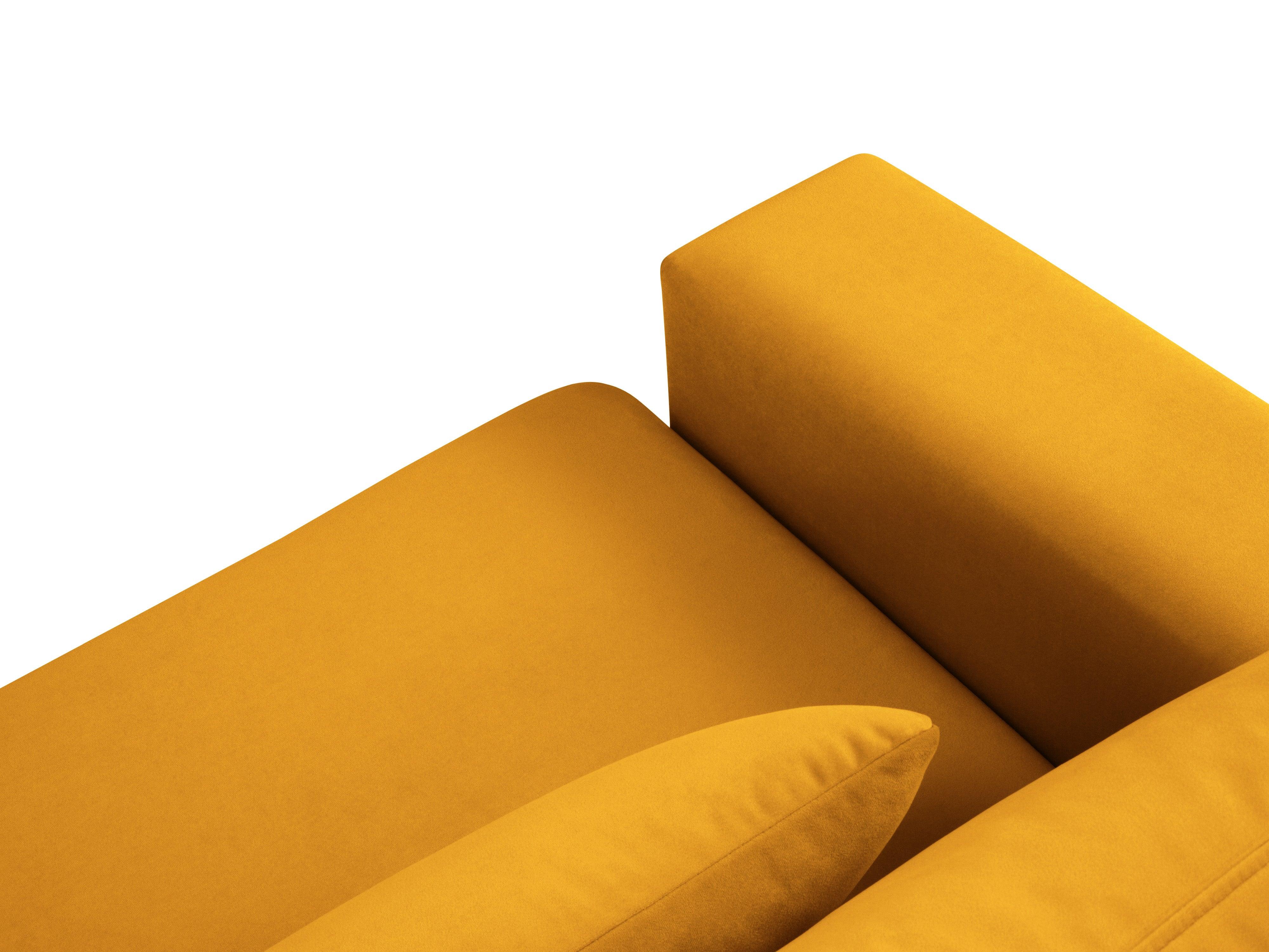 Narożnik aksamitny prawostronny HEBE żółty Mazzini Sofas Eye on Design