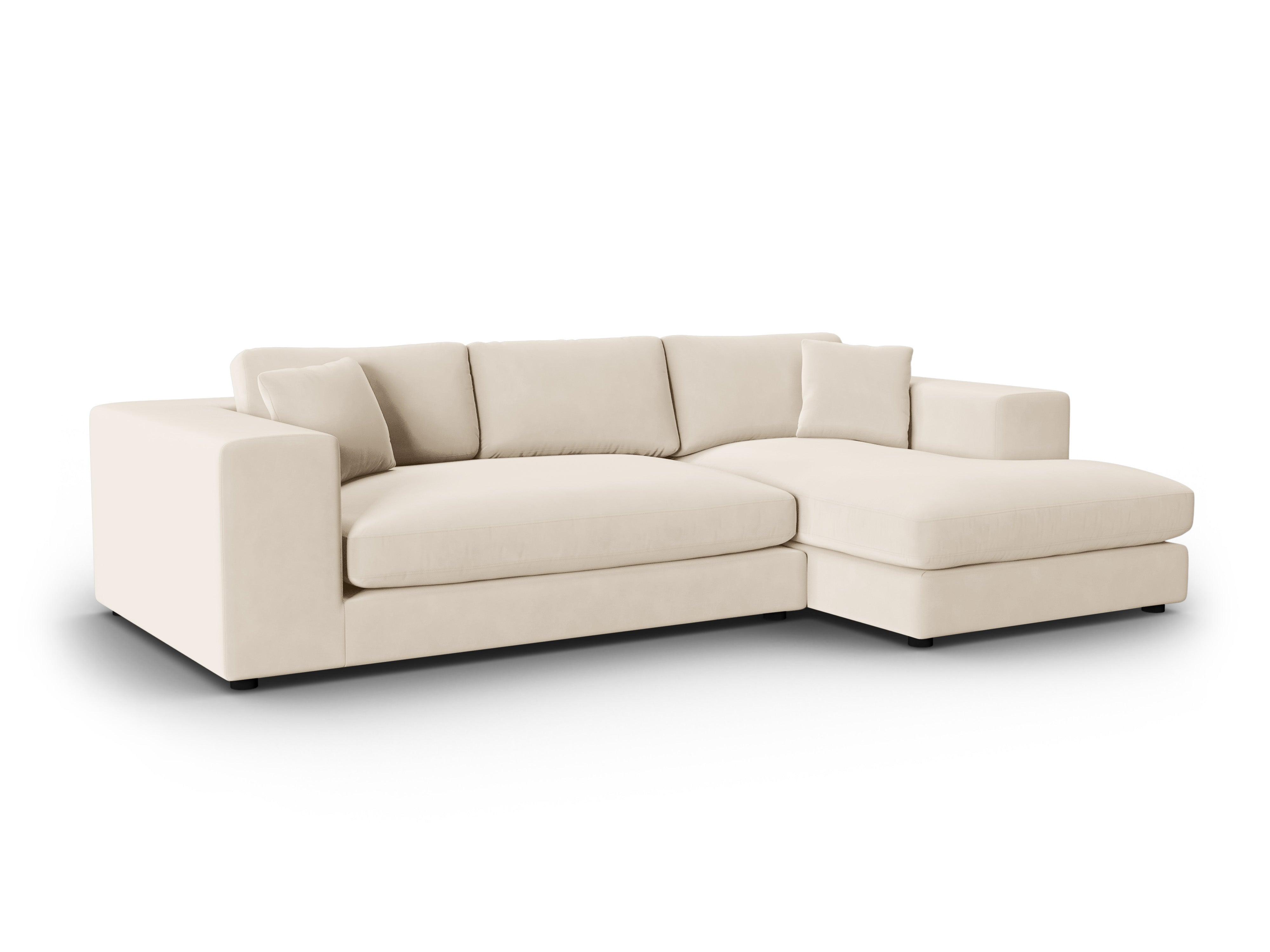 Narożnik aksamitny prawostronny TENDANCE beżowy CXL by Christian Lacroix Eye on Design