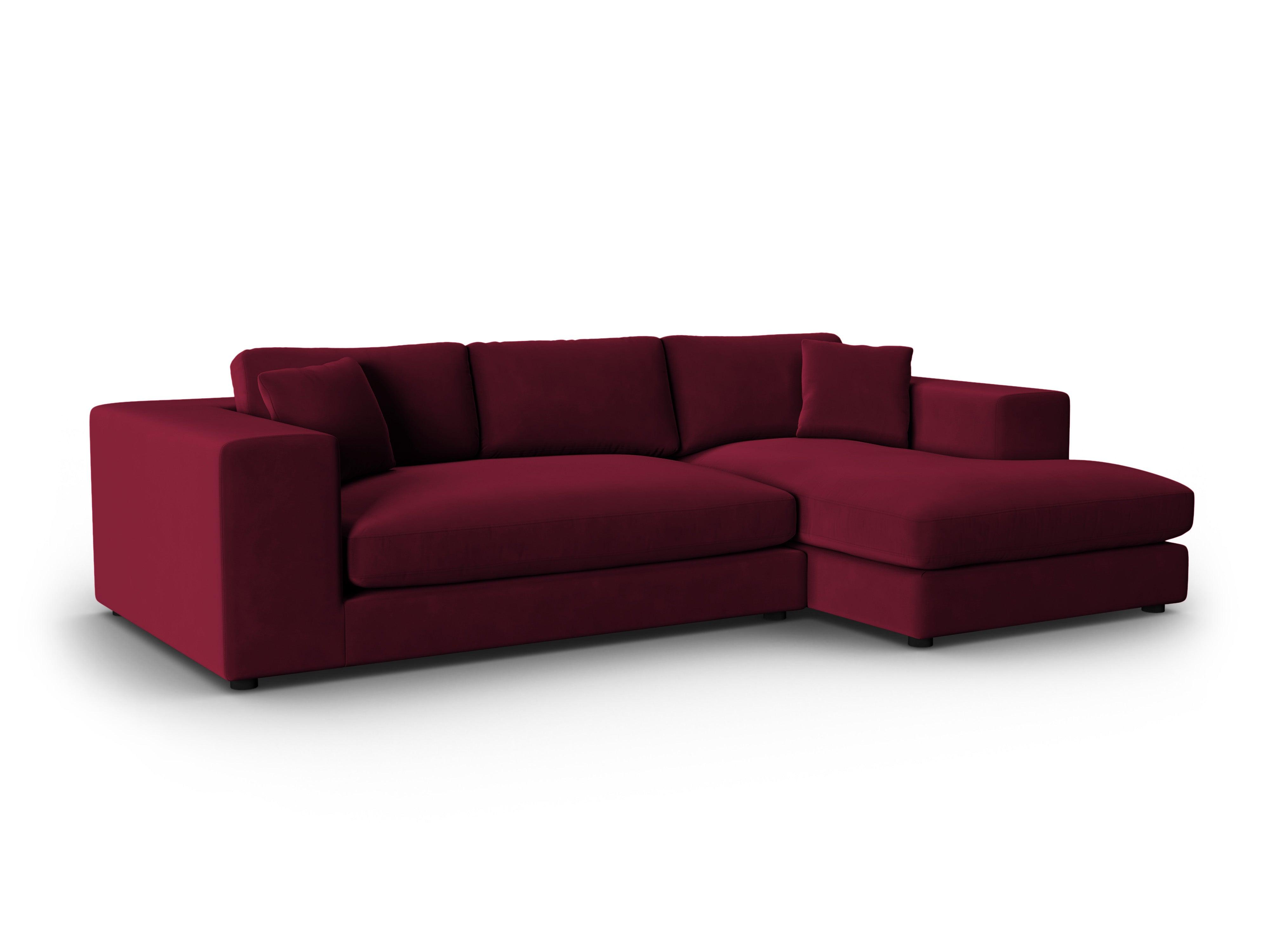 Narożnik aksamitny prawostronny TENDANCE bordowy CXL by Christian Lacroix Eye on Design