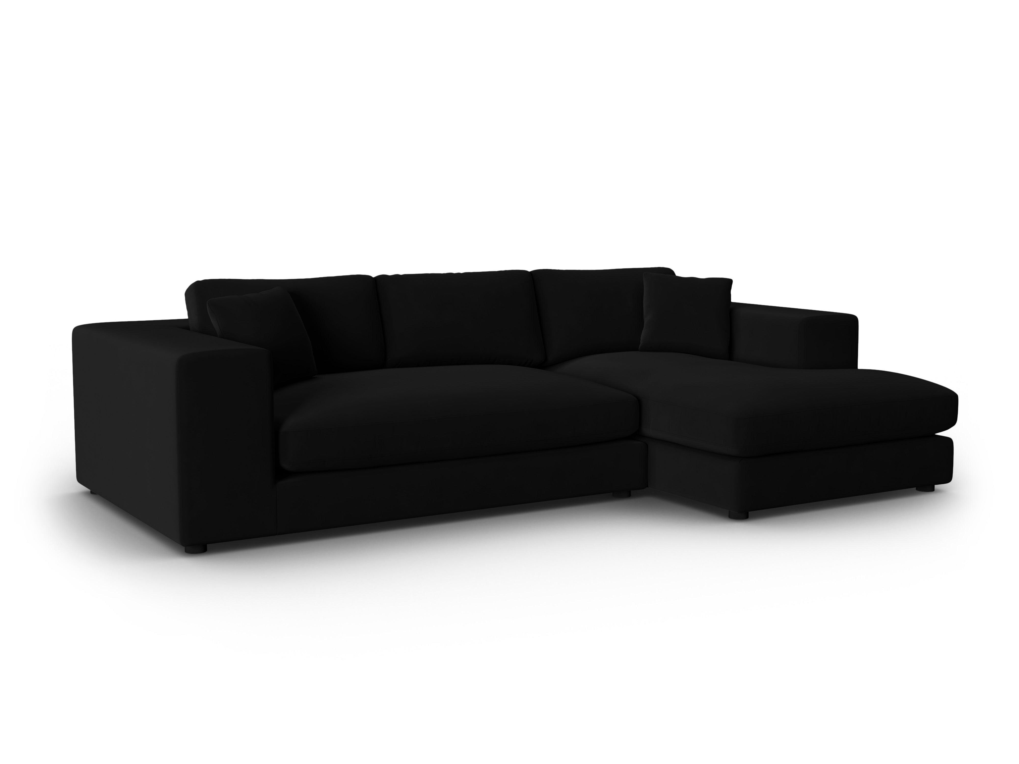 Narożnik aksamitny prawostronny TENDANCE czarny CXL by Christian Lacroix Eye on Design