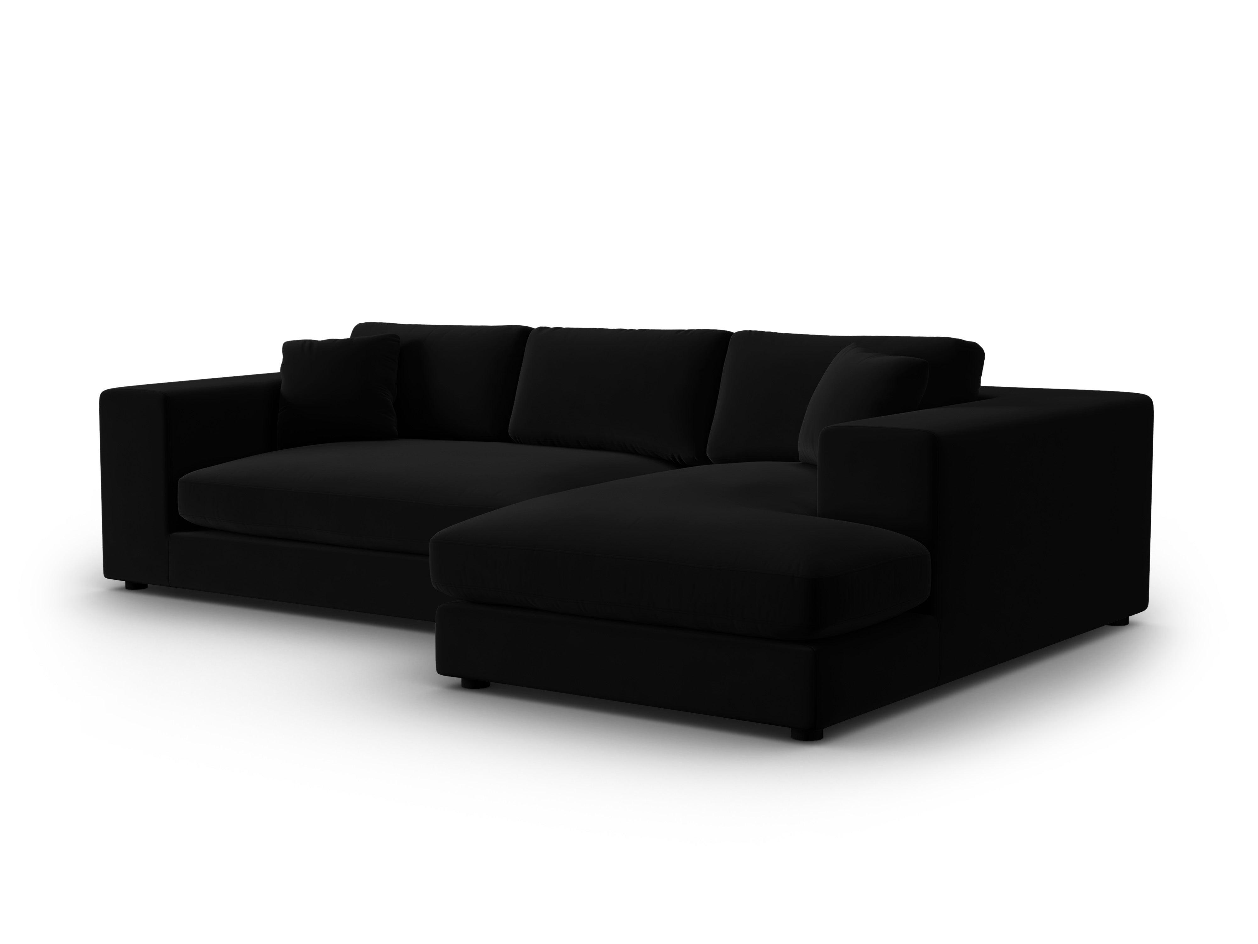 Narożnik aksamitny prawostronny TENDANCE czarny CXL by Christian Lacroix Eye on Design