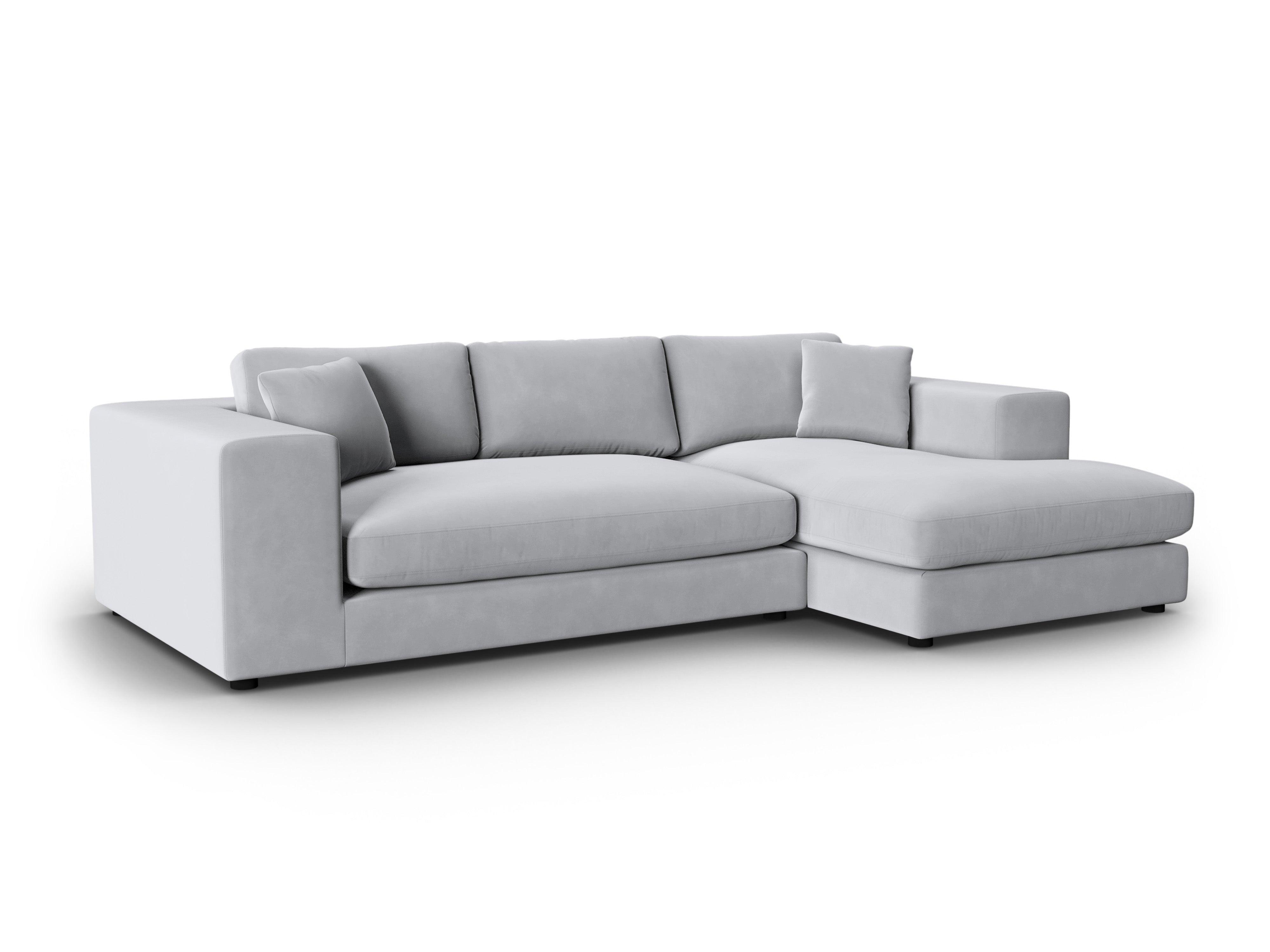 Narożnik aksamitny prawostronny TENDANCE jasnoszary CXL by Christian Lacroix Eye on Design