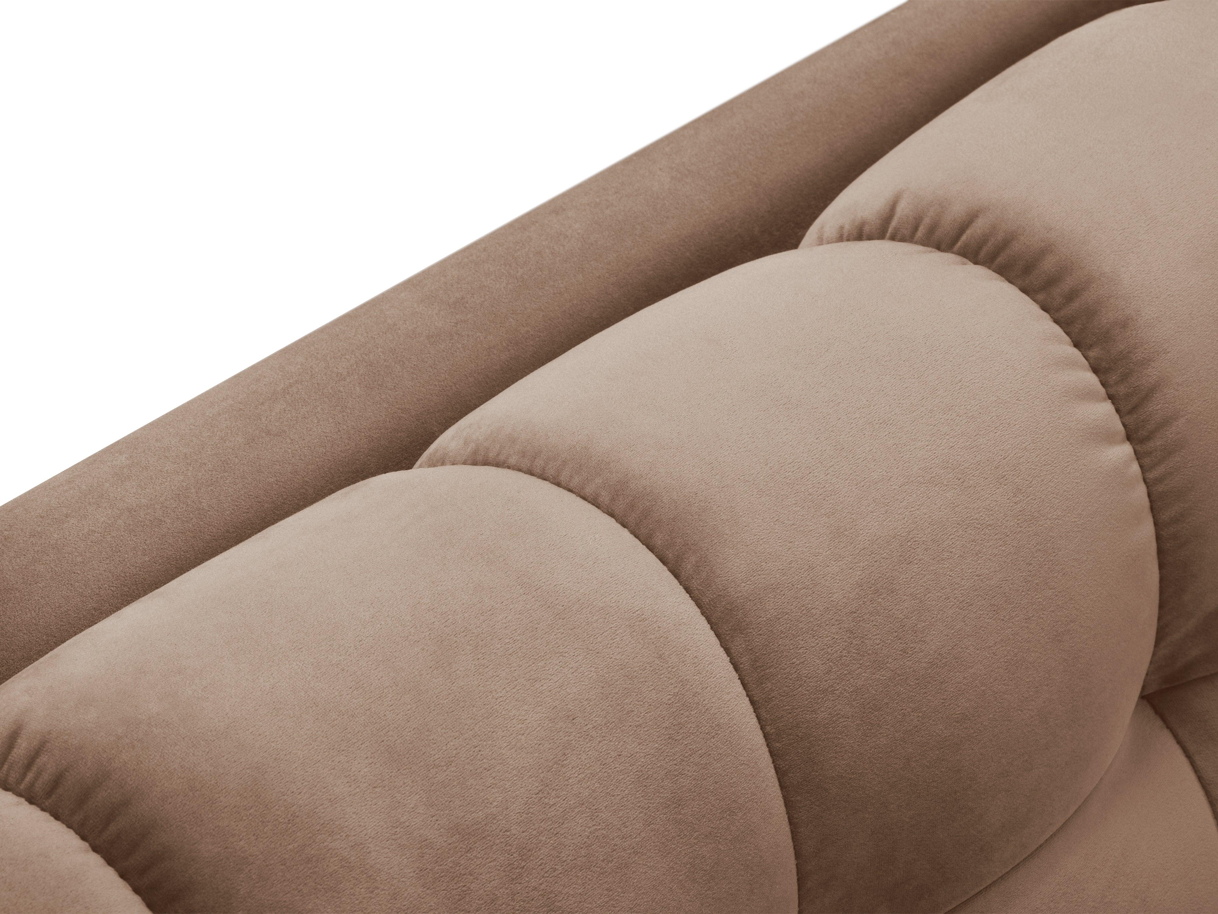 Narożnik aksamitny w kształcie U BALI beżowy z czarną podstawą Cosmopolitan Design Eye on Design