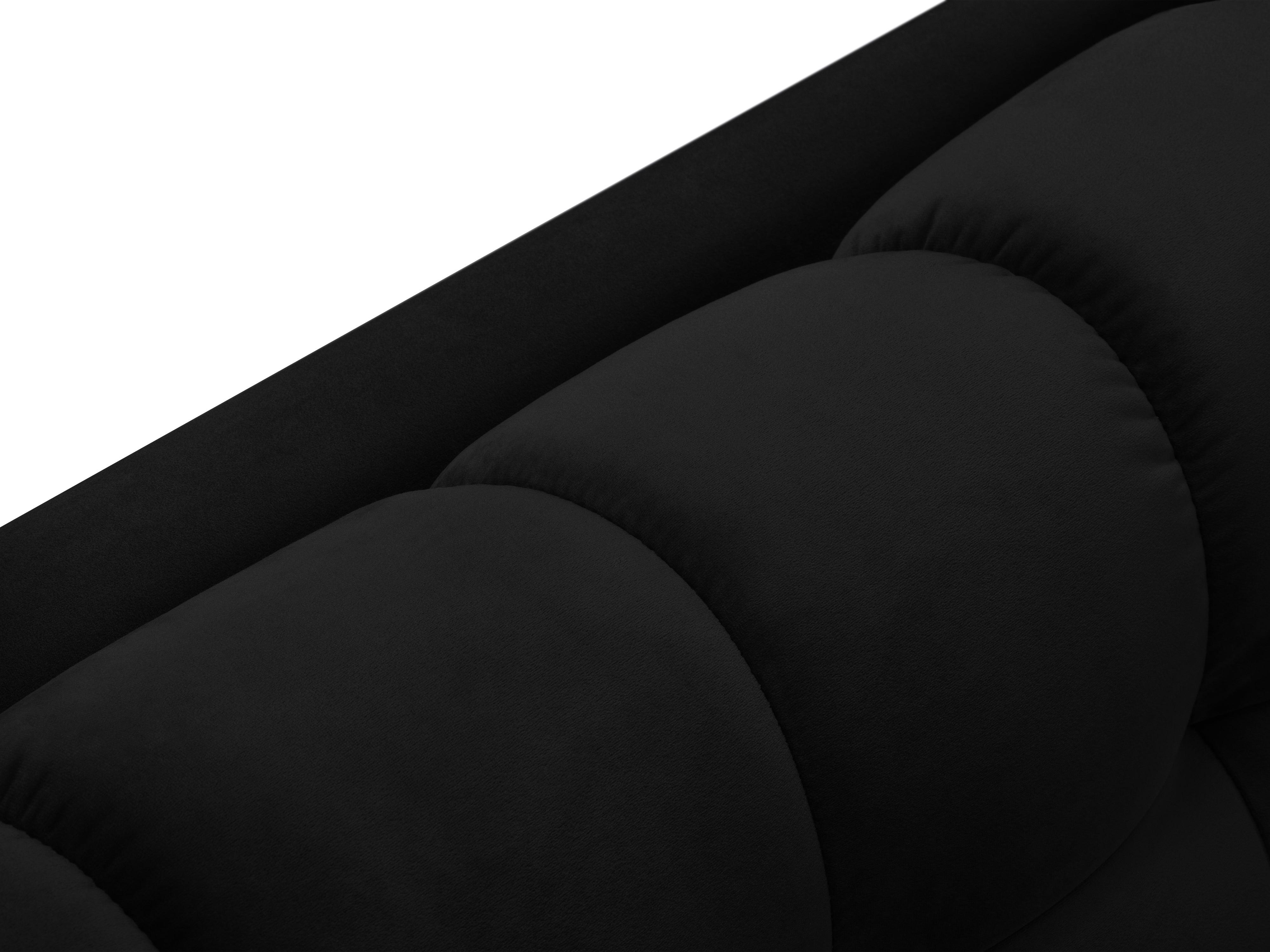Narożnik aksamitny w kształcie U BALI czarny z czarną podstawą Cosmopolitan Design Eye on Design