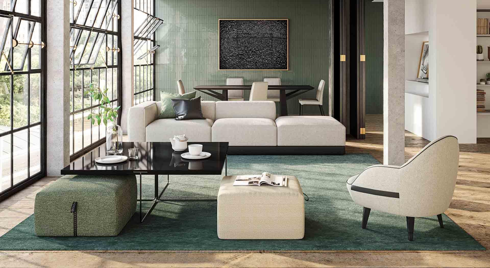 Narożnik CARING STRIPES jasnobeżowy Liu Jo Living Eye on Design