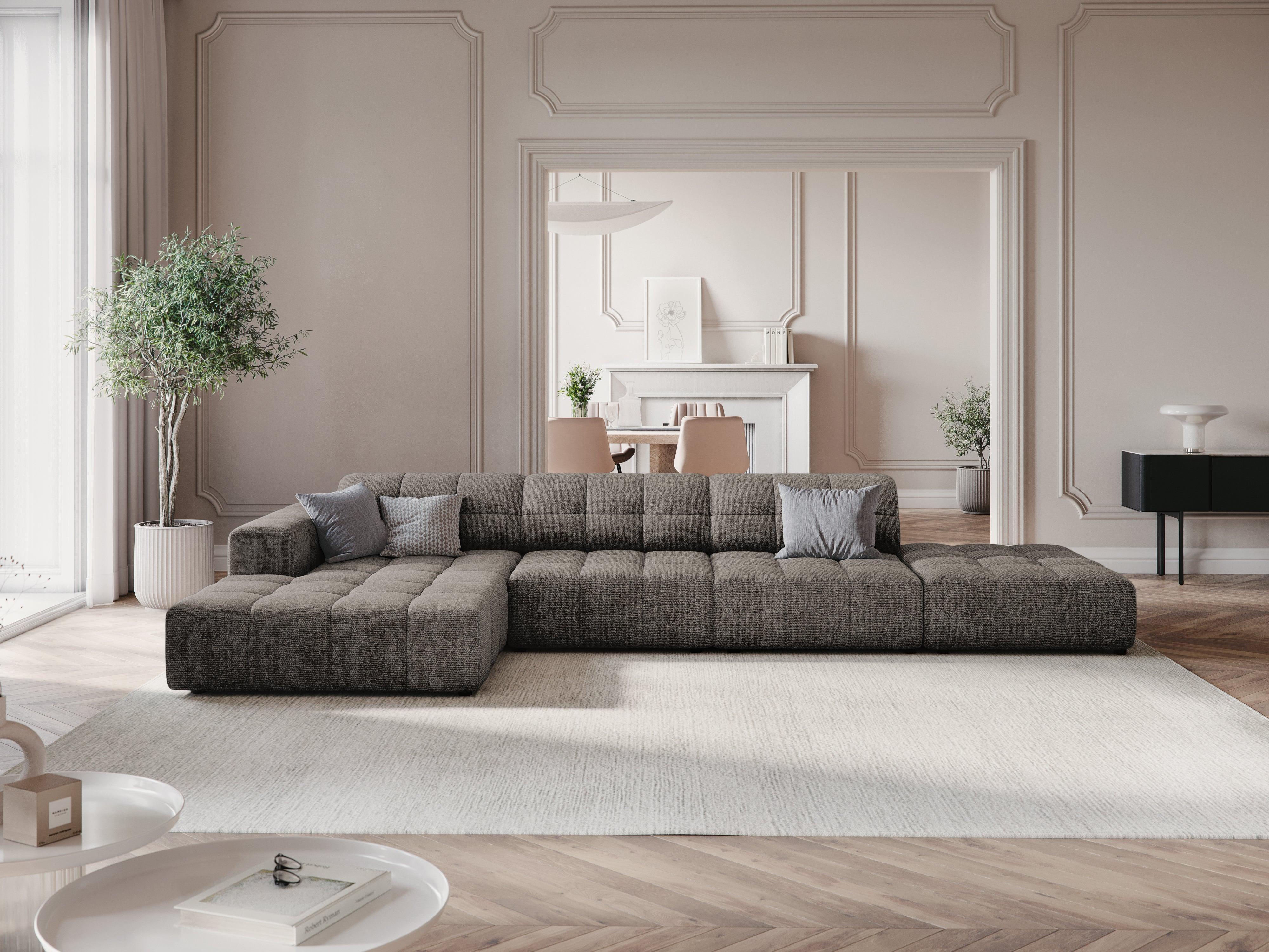 Narożnik lewostronny 5-osobowy CHICAGO szary szenil Cosmopolitan Design Eye on Design