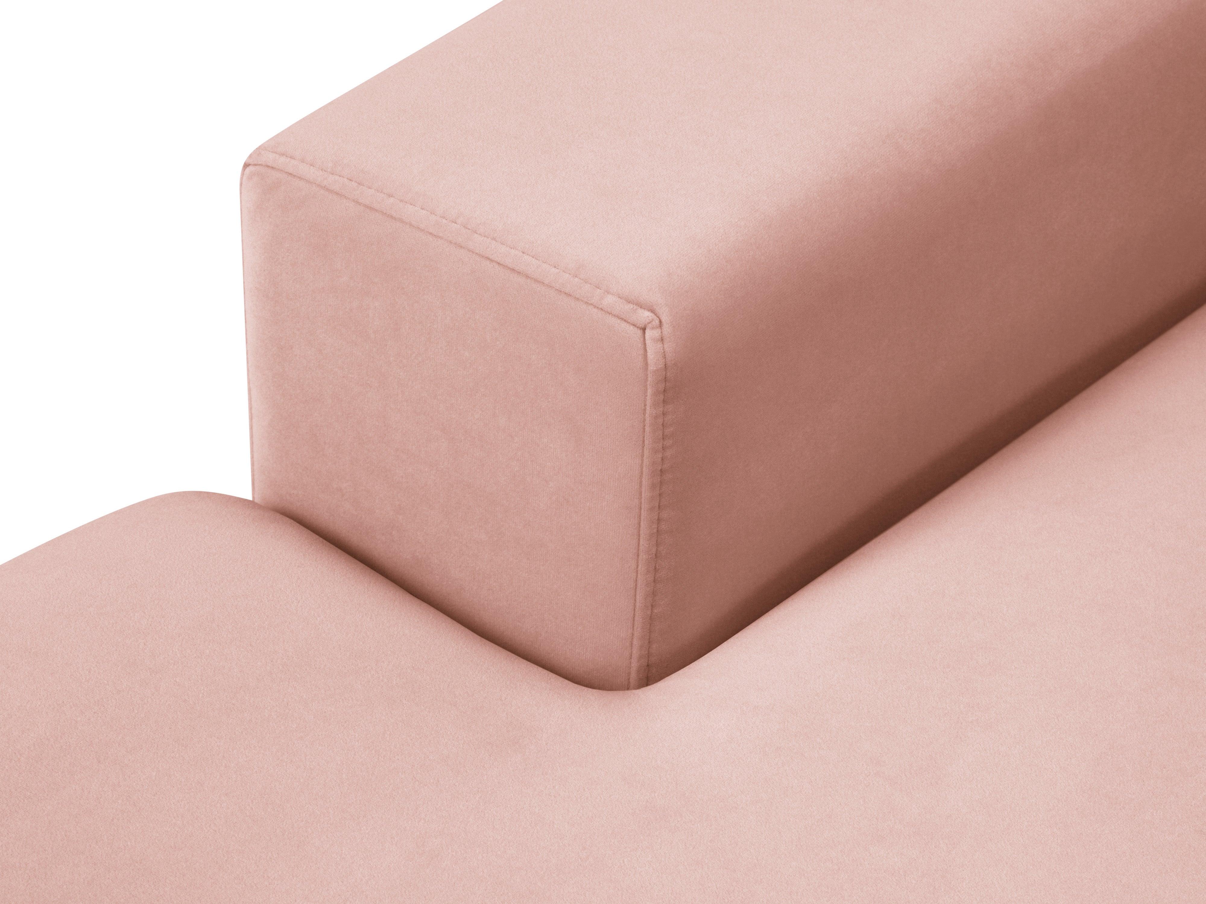 Narożnik lewostronny aksamitny panoramiczny HEBE różowy Mazzini Sofas Eye on Design