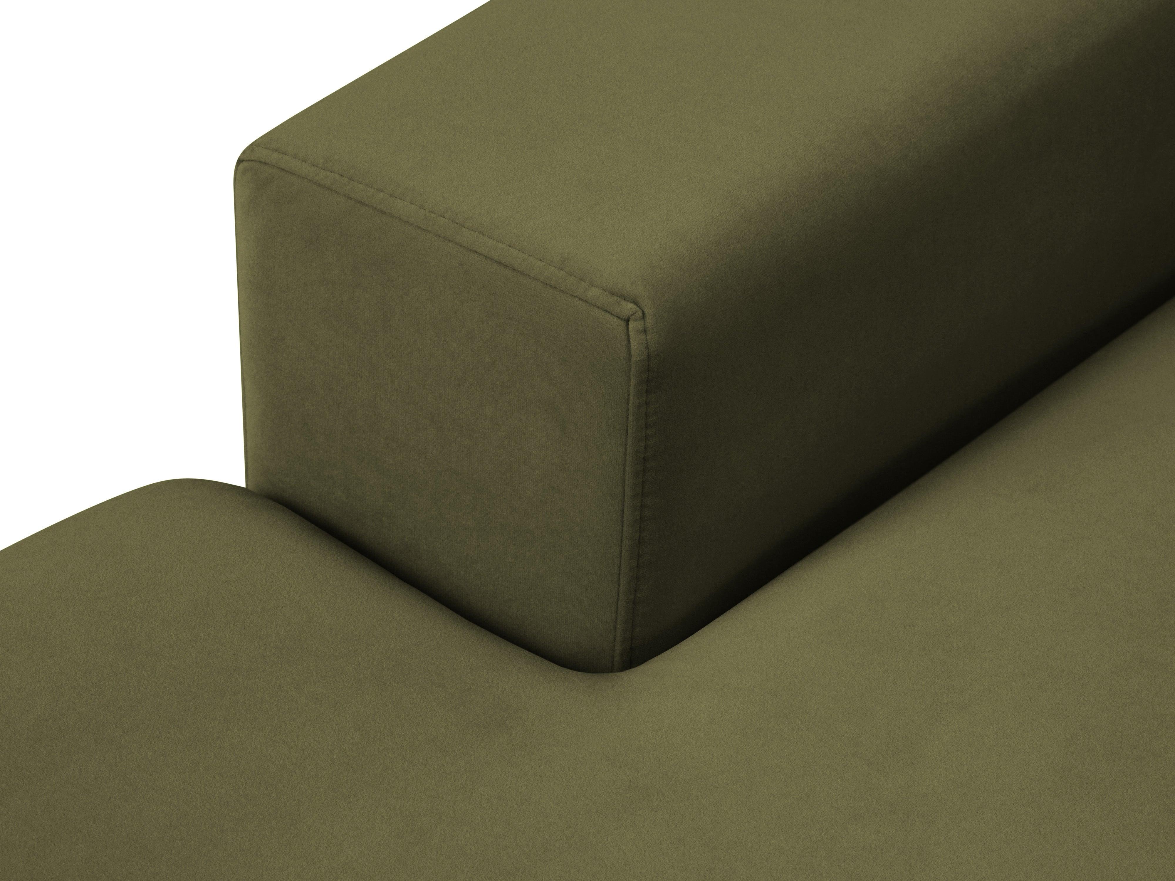 Narożnik lewostronny aksamitny panoramiczny HEBE zielony Mazzini Sofas Eye on Design