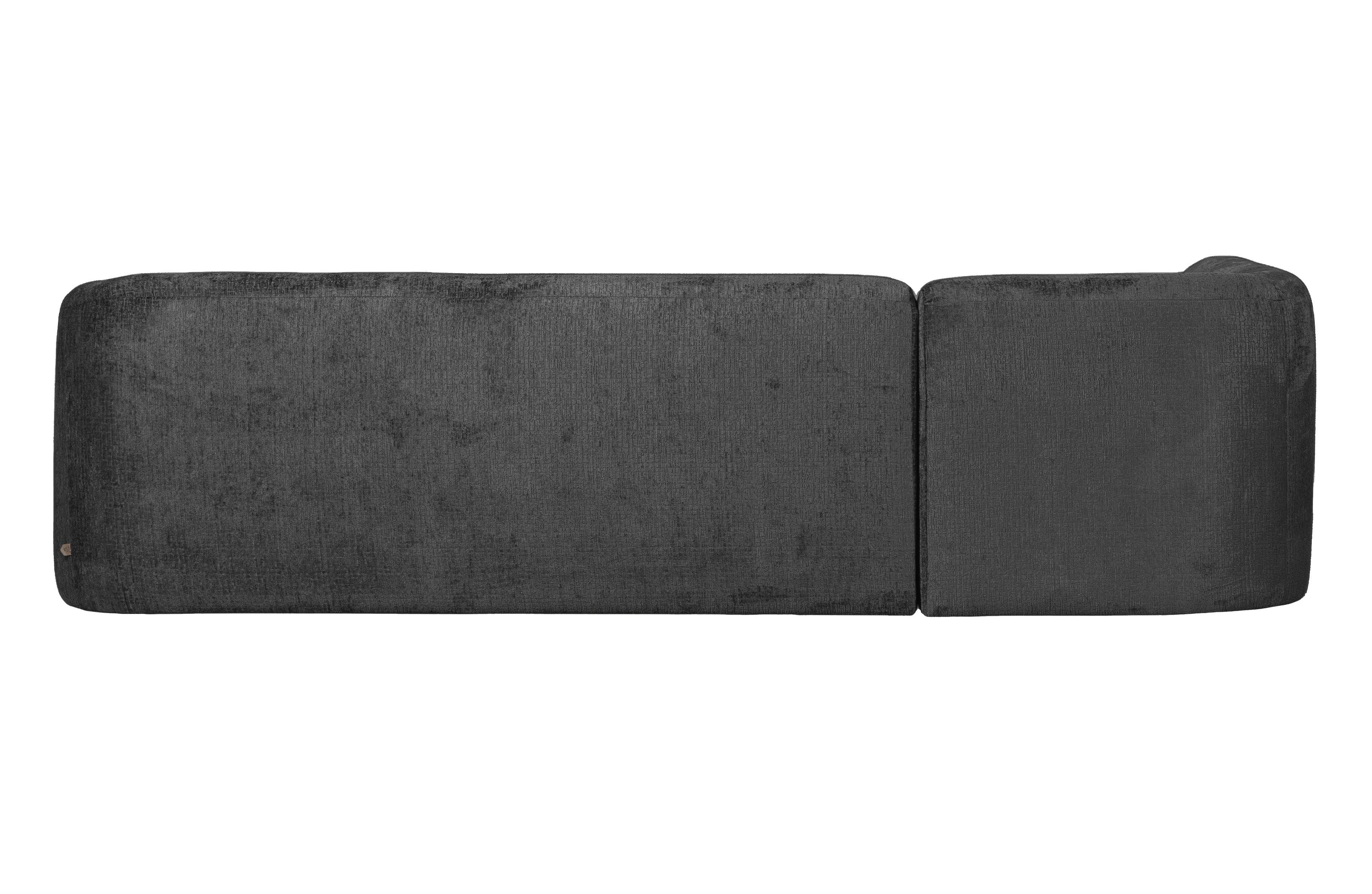 Narożnik lewostronny aksamitny SLOPING ciemnoszary Be Pure Eye on Design