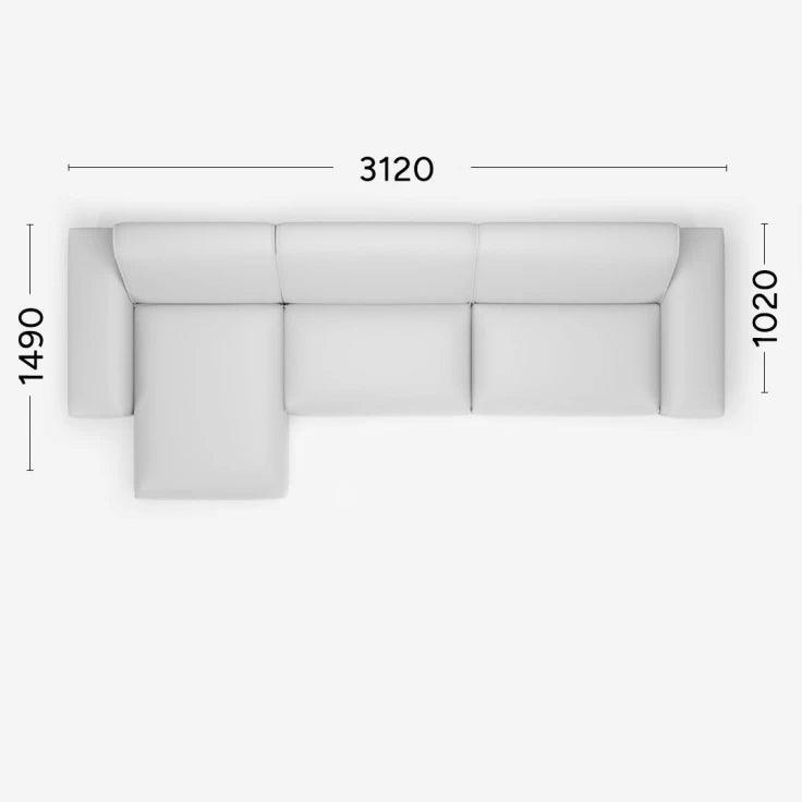 Narożnik lewostronny MOOD Rosanero 312x149x102 cm Grupa 0 Eye on Design