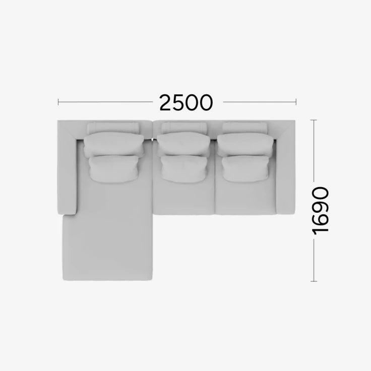 Narożnik lewostronny NOLA Rosanero 250x169 cm Grupa 0 Eye on Design