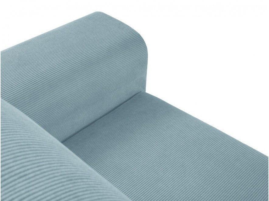 Narożnik lewostronny sztruksowy z funkcją spania KYOTO jasnoniebieski Cosmopolitan Design Eye on Design